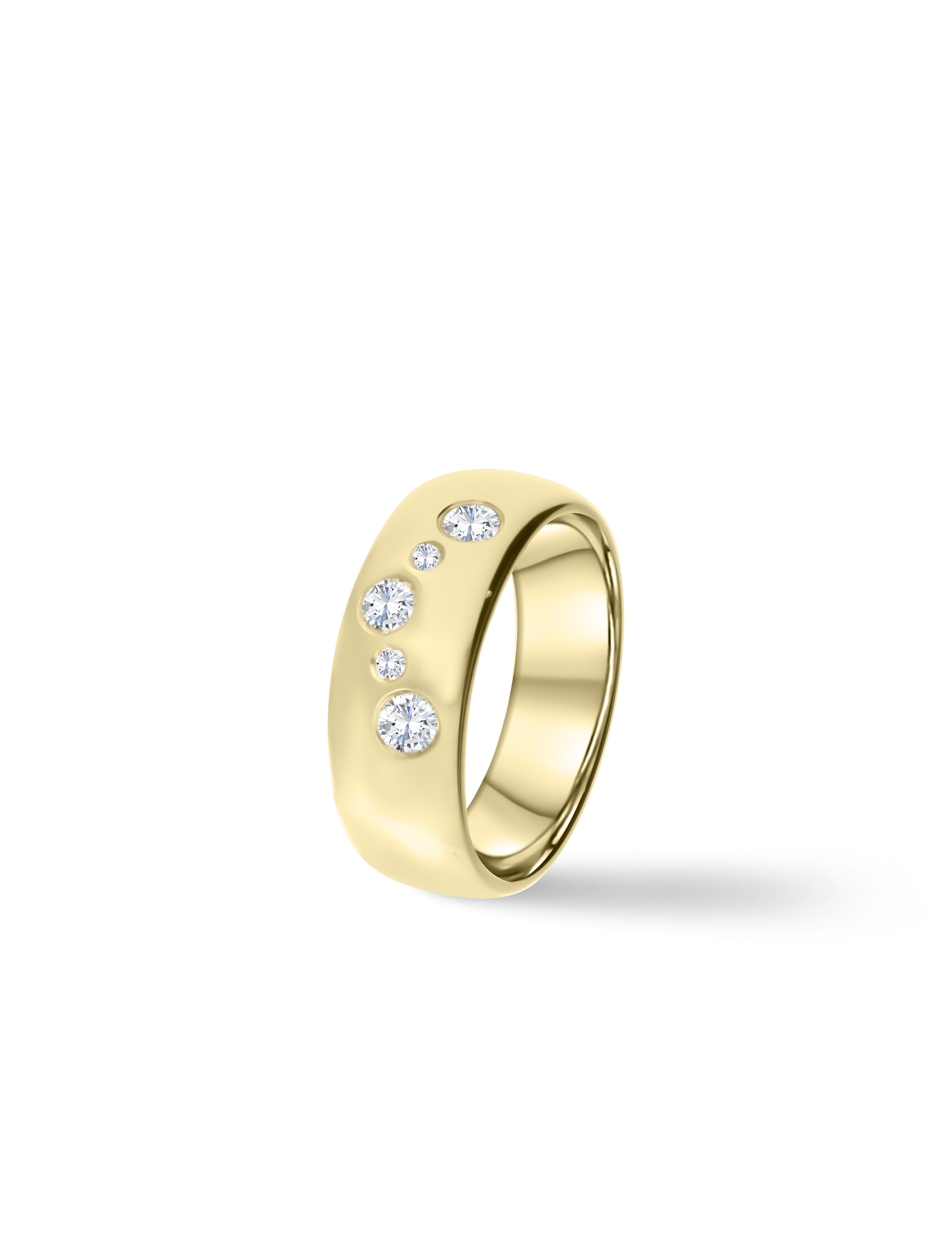 Premium Ring, 585/- Gelbgold mit Diamanten 0,415 Karat