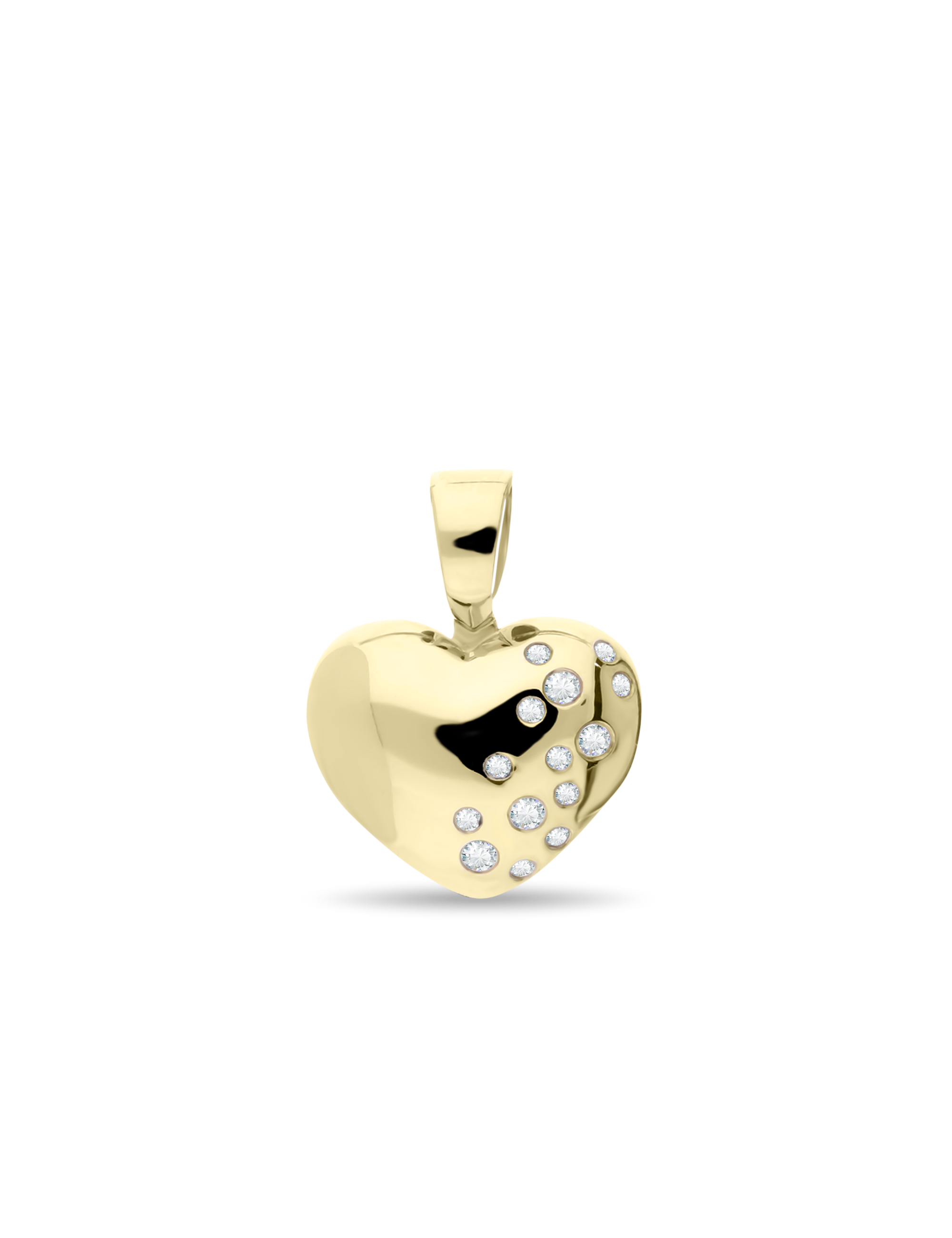 Premium Anhänger Herz, 585/- Gelbgold mit Diamanten 0,20 Karat