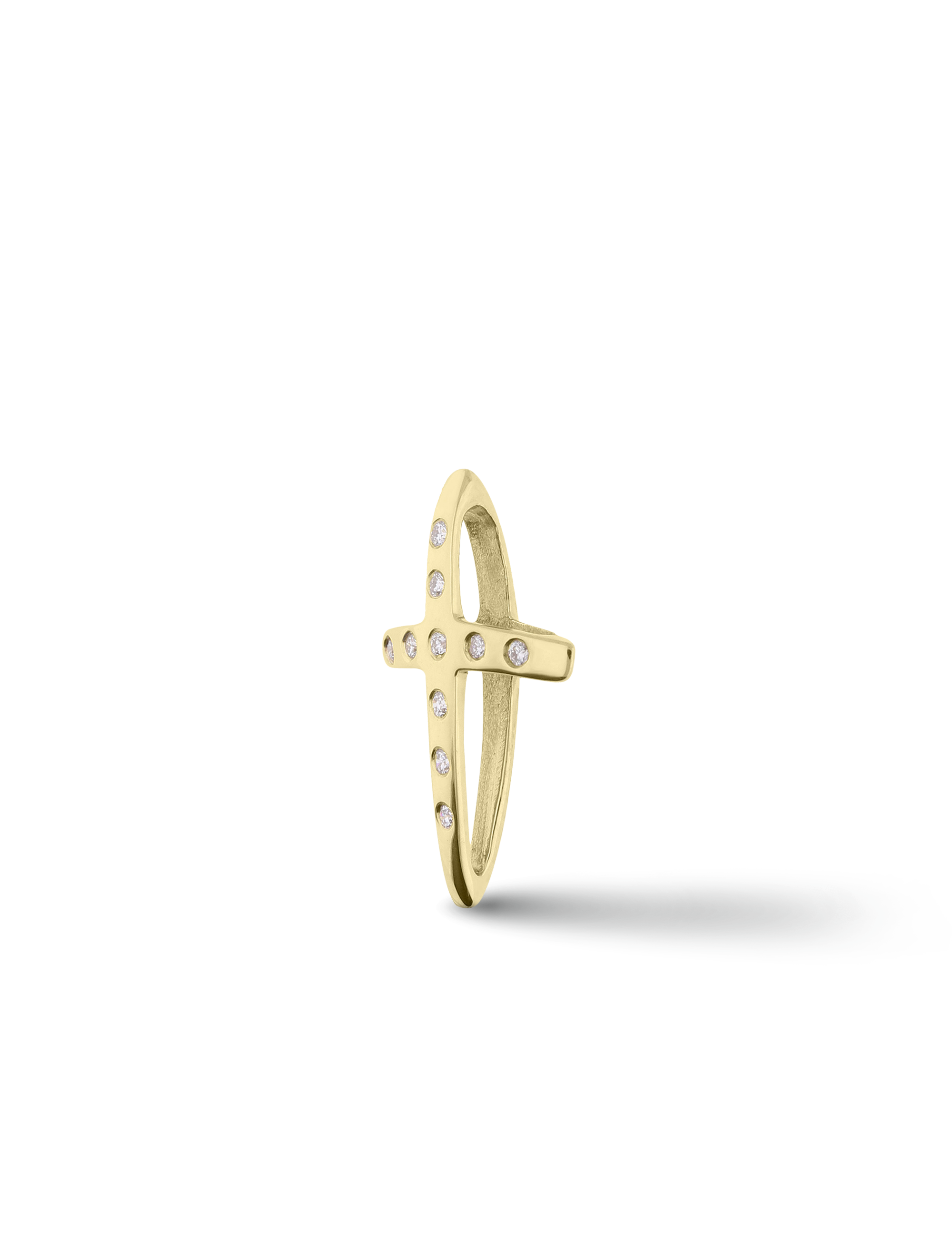 Premium Anhaenger Kreuz Gelbgold mit Diamanten 0.10 Karat_21655_1