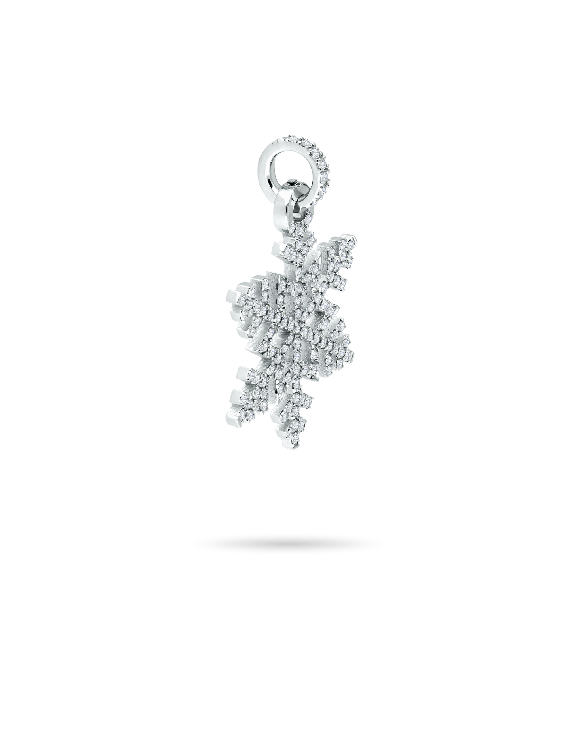 Premium Anhaenger Schneeflocke Weissgold mit Diamanten 0.825 Karat_27715_3