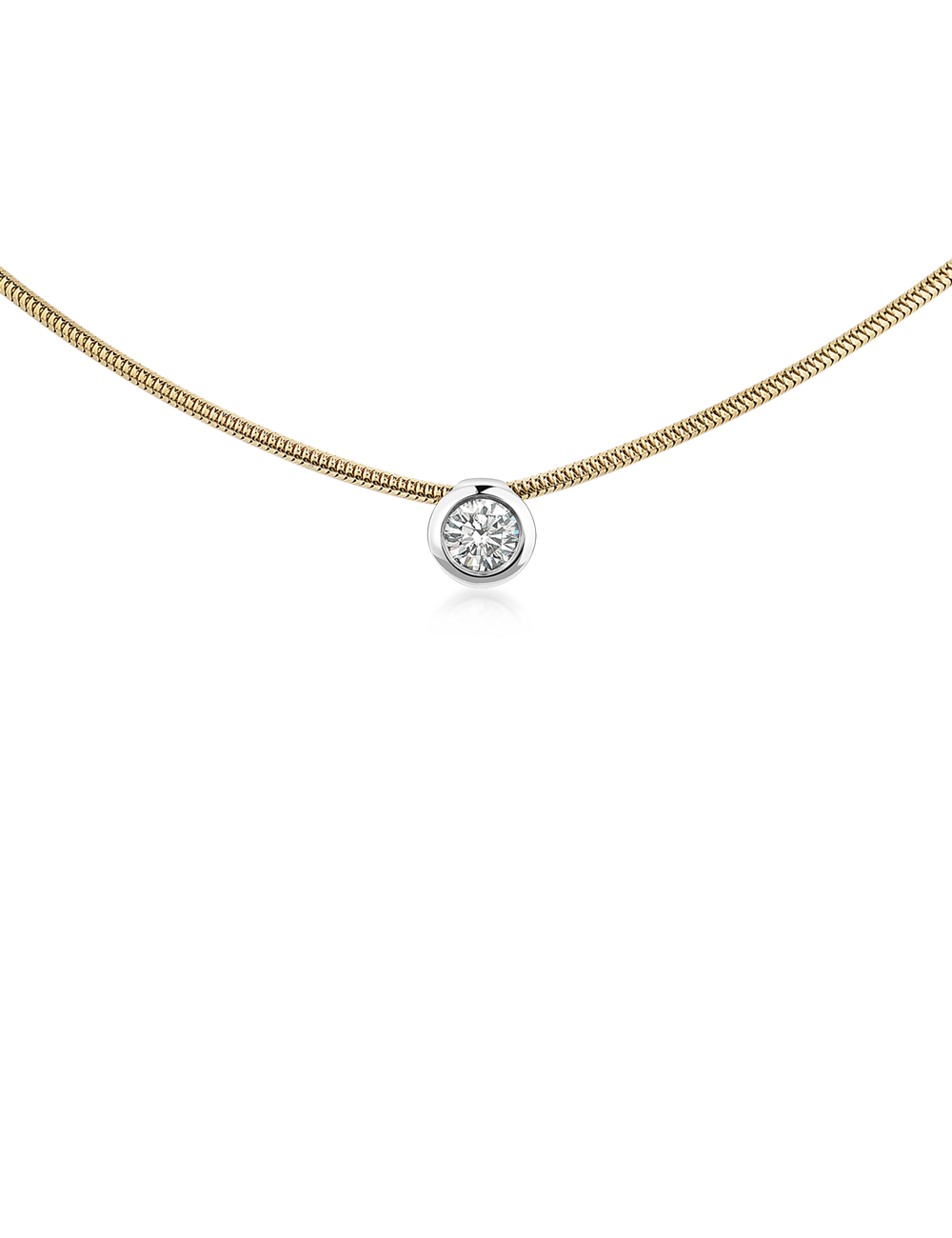 Premium Collier 585/- Gelbgold mit 0,38 Karat Diamanten