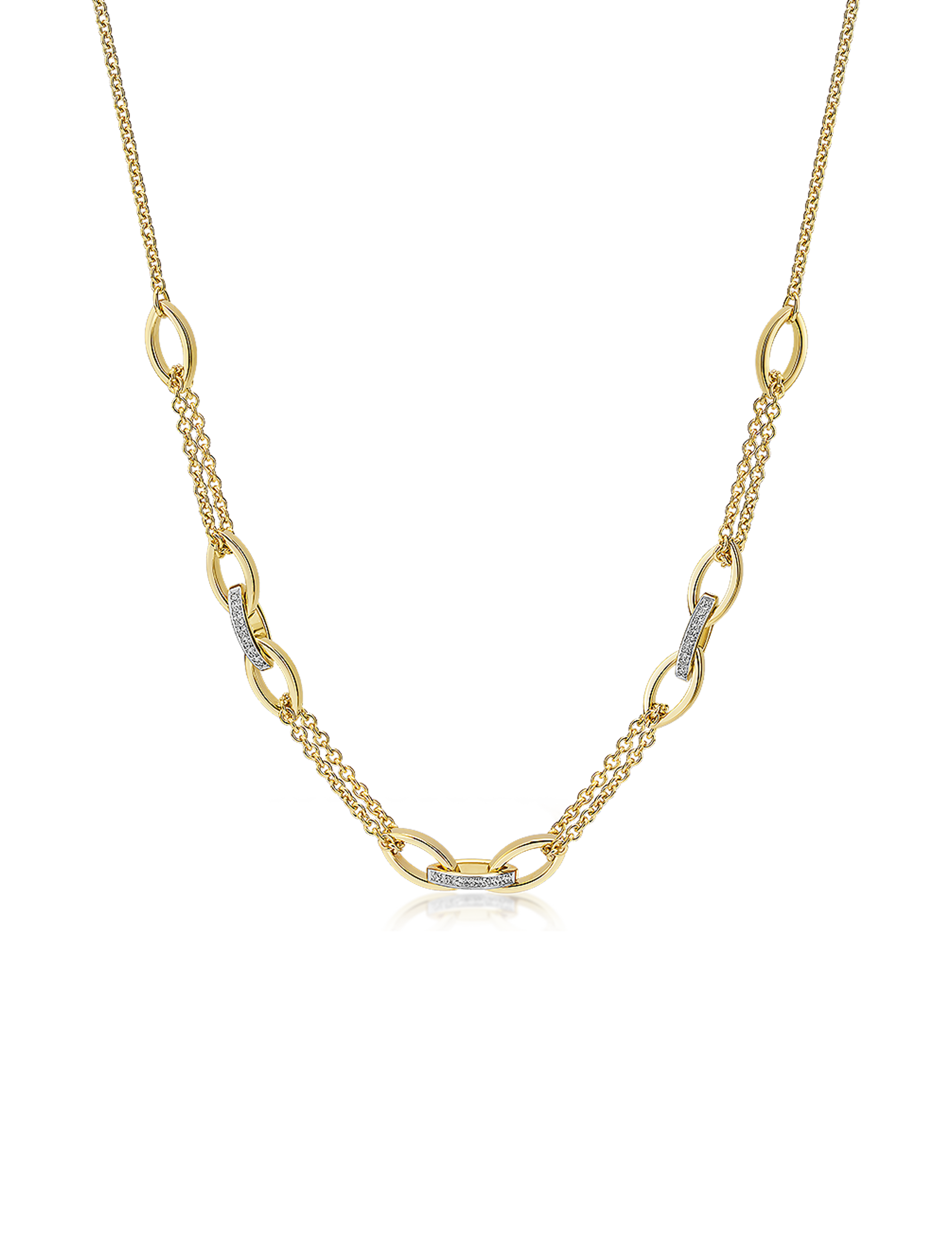 Premium Collier 585/- Gelbgold mit Diamanten 0.63 Karat