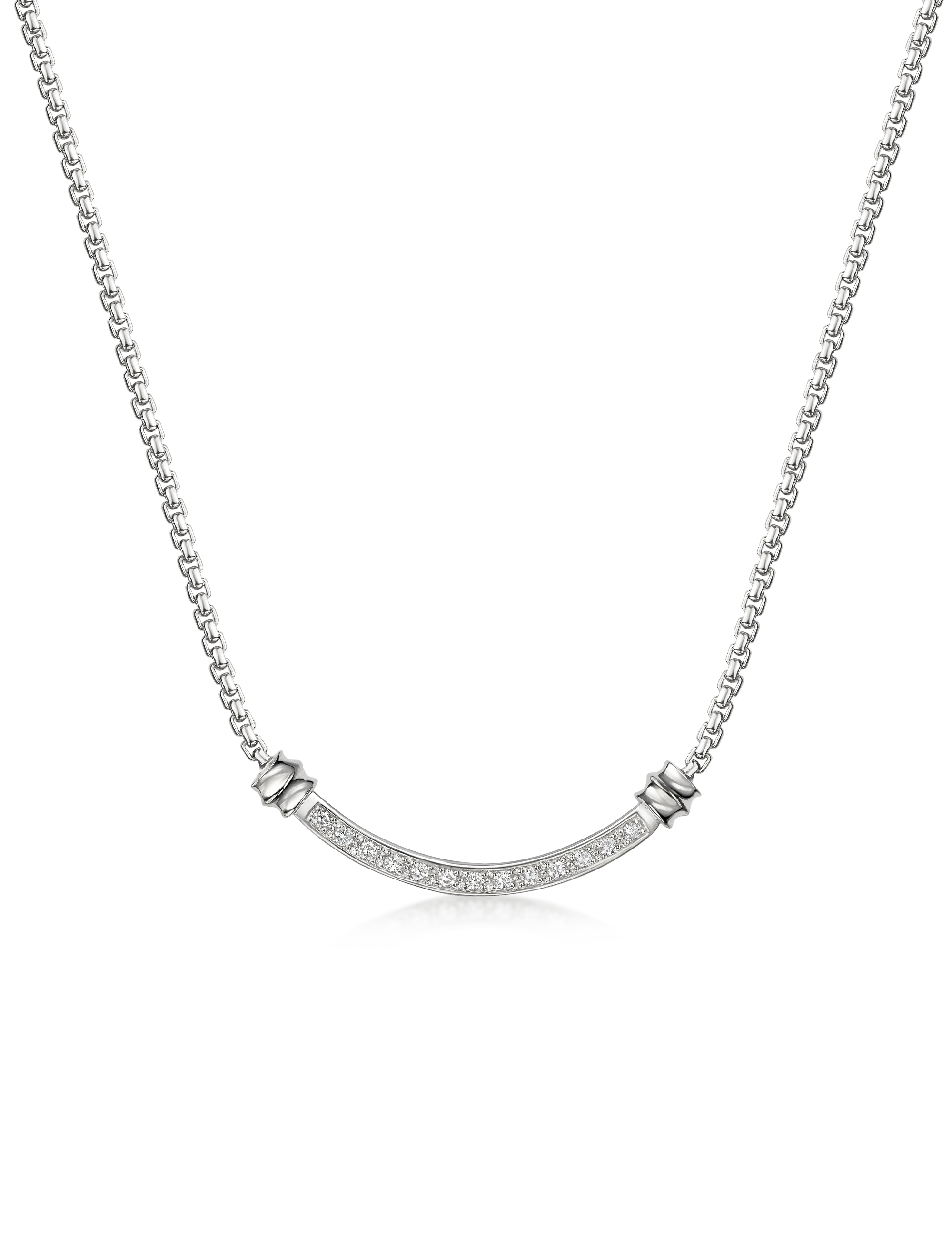 Premium Collier, 585/- Weißgold mit Diamanten 0,39 Karat