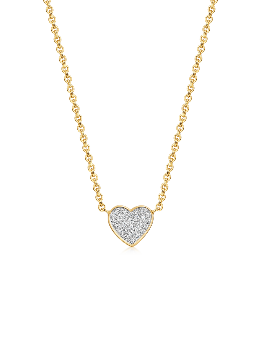 Premium Collier Herz, 585/- Gelbgold mit Diamanten 0,25 Karat