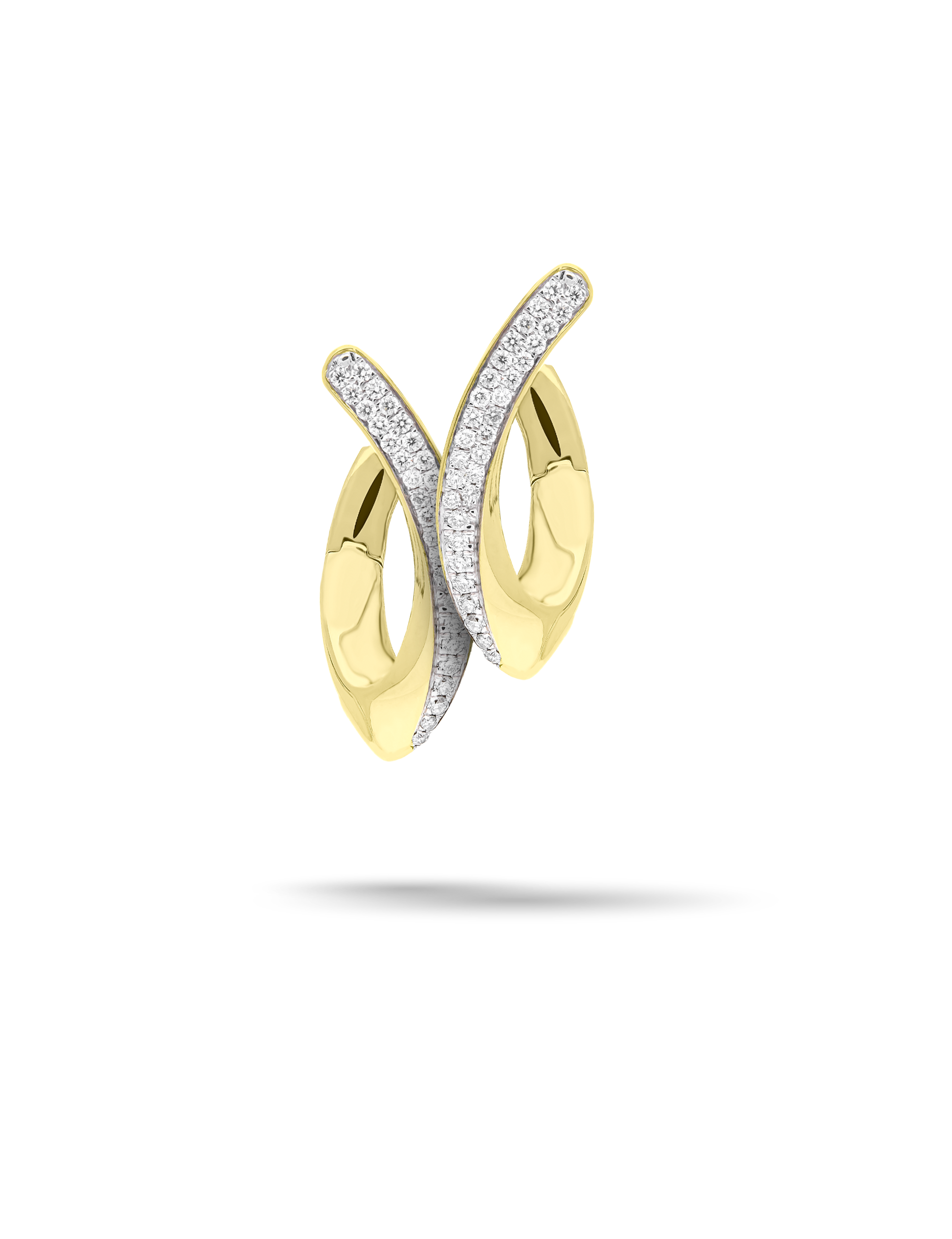 Premium Creole, 585/- Gelbgold mit Diamanten 0,50 Karat