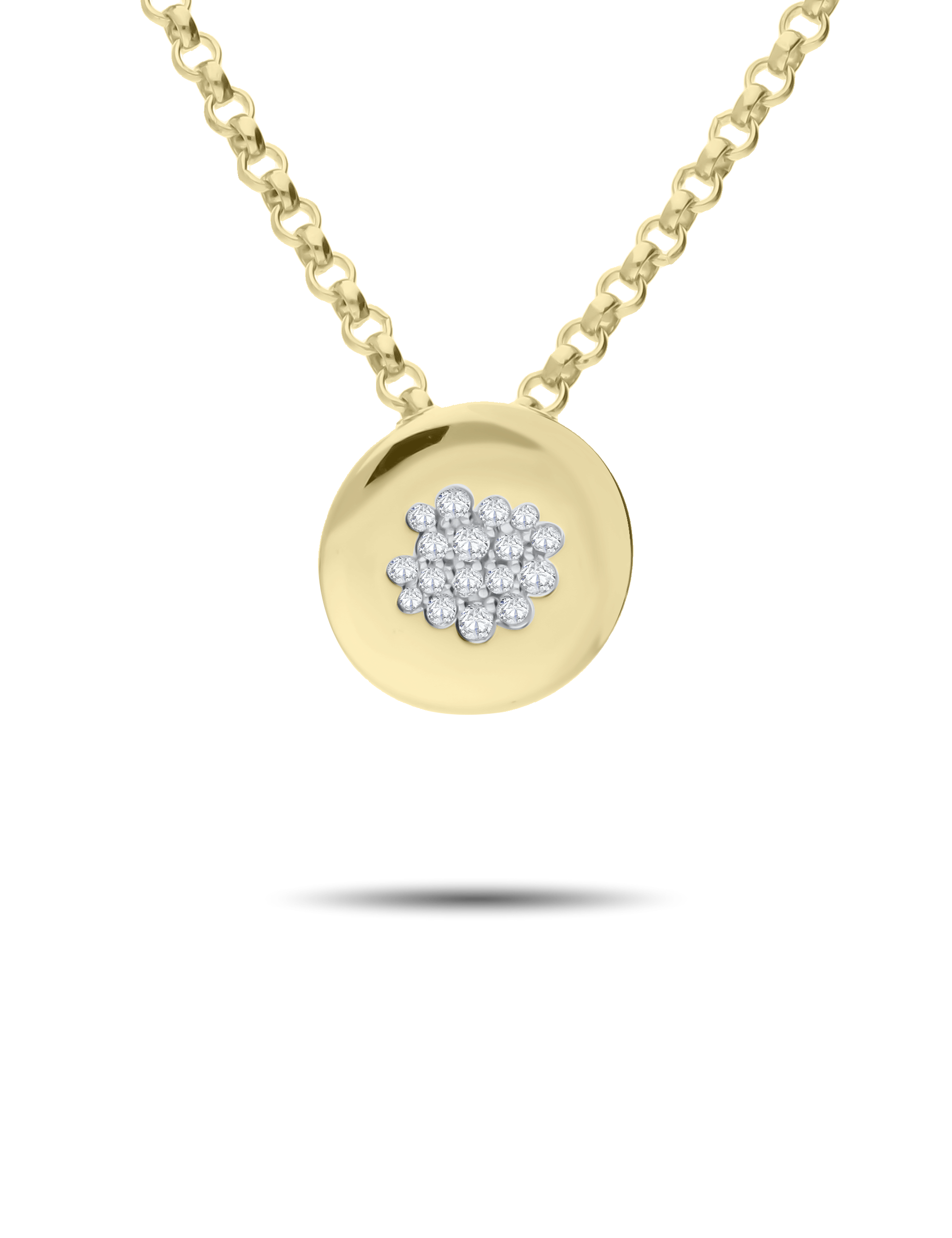 Premium Kette mit Anhaenger 585 Gelbgold mit Diamanten 0.15 Karat_46245_2
