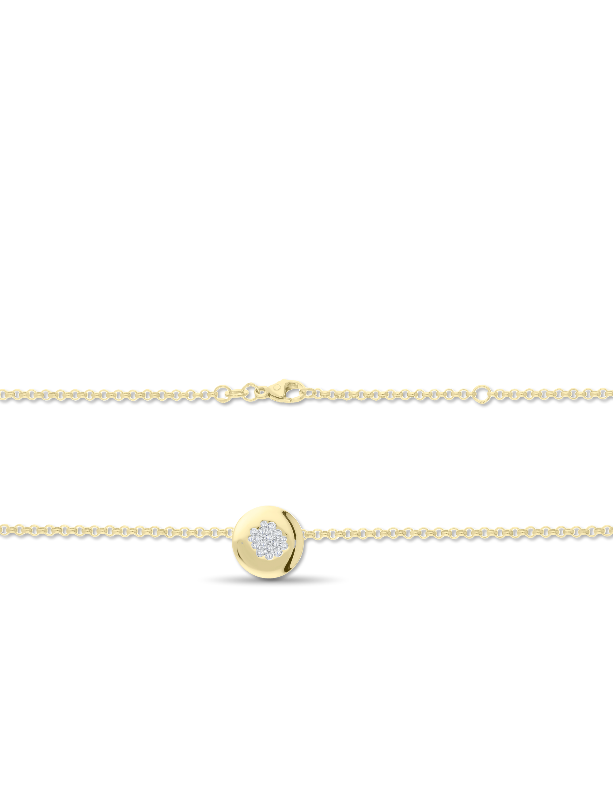 Premium Kette mit Anhaenger 585 Gelbgold mit Diamanten 0.15 Karat_46245_3