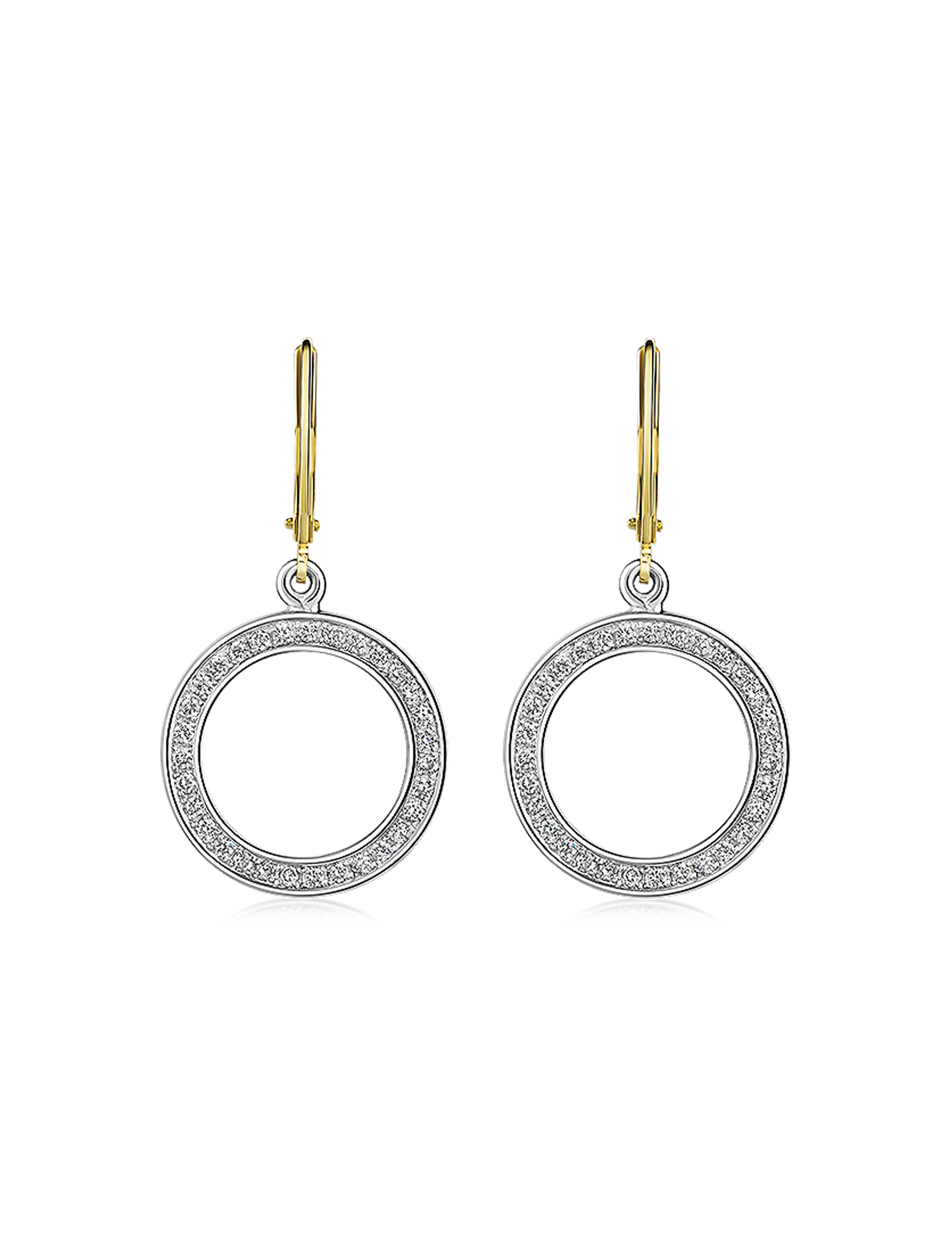 Premium Ohrhänger, Gelbgold mit Diamanten 0,46 Karat