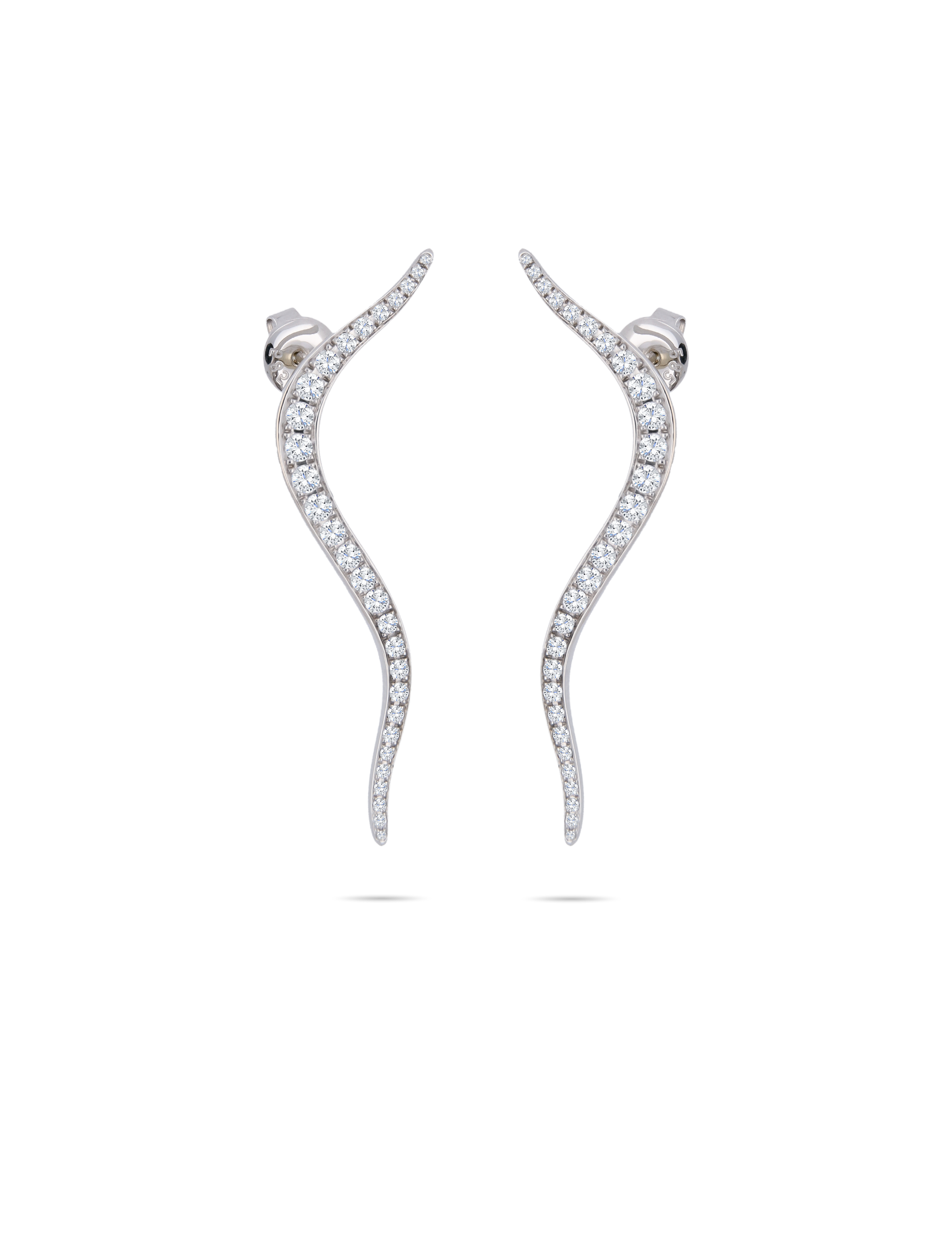 Premium Ohrstecker, 585/- Weißgold mit Diamanten 0,895 Karat
