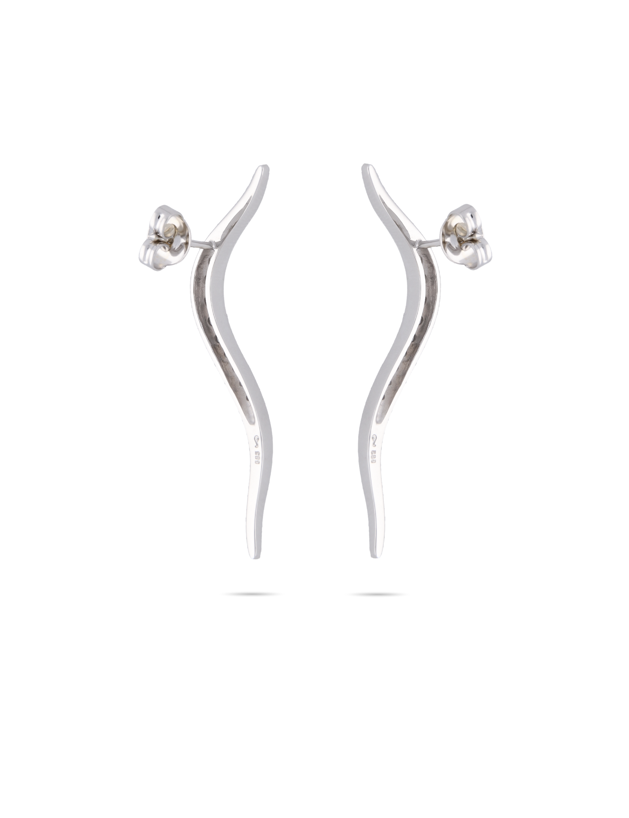 Premium Ohrstecker 585 Weissgold mit Diamanten 0.085 Karat 38000_2