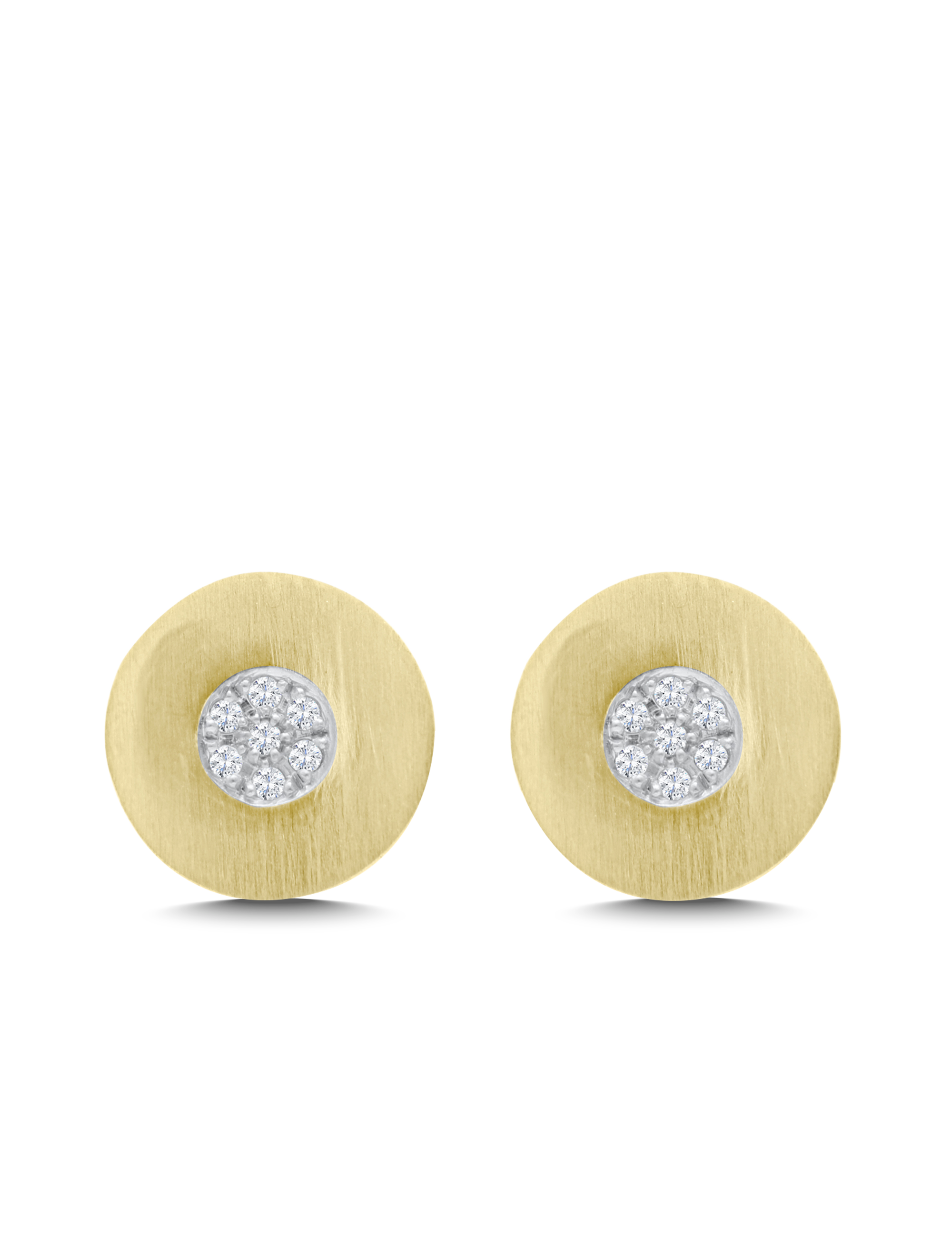 Premium Ohrstecker, Gelbgold mit Diamanten 0,14 Karat