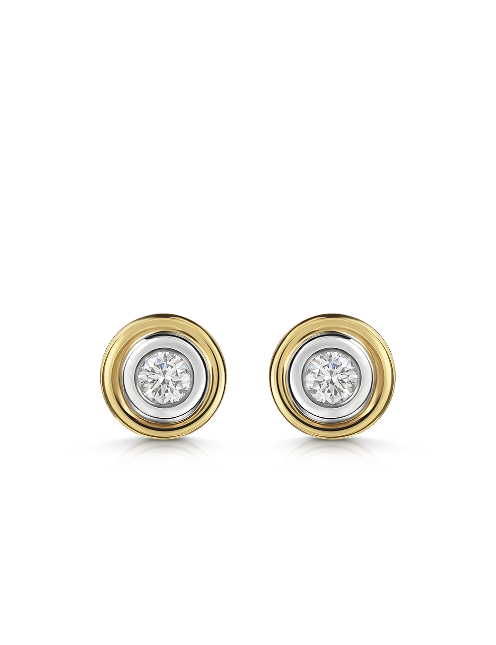 Premium Ohrstecker, Gelbgold mit Diamanten 0,25 Karat