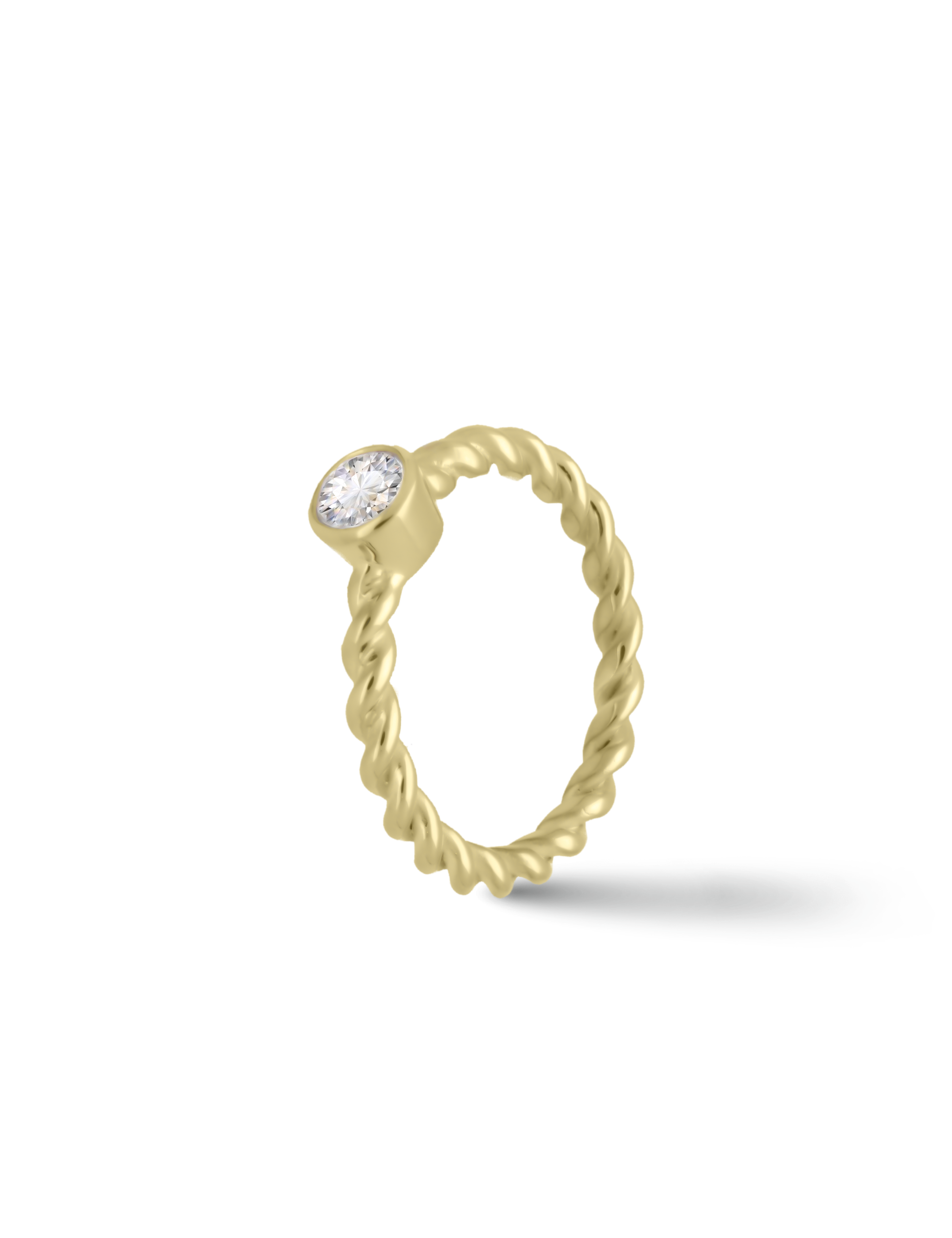 Premium Ring, 585/- Gelbgold mit Diamant 0,40 Karat