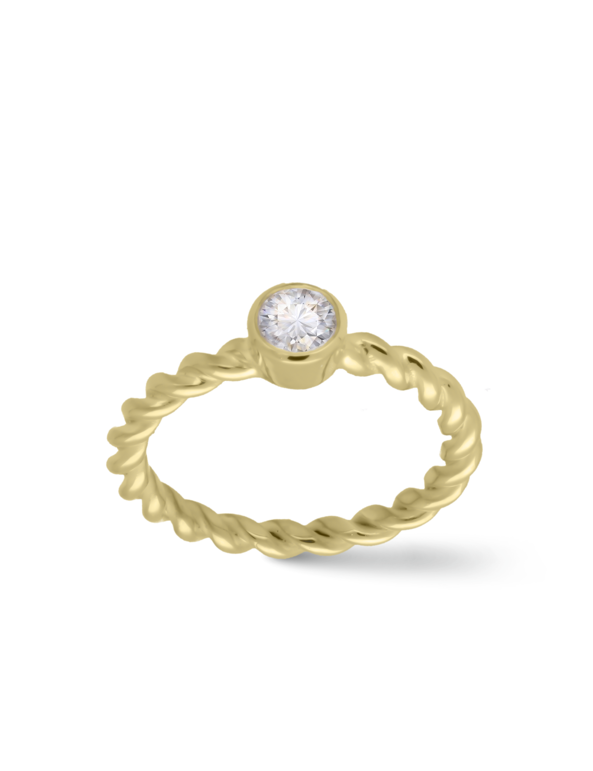 Premium Ring 585 Gelbgold mit Diamant 0.40 Karat 18003_2