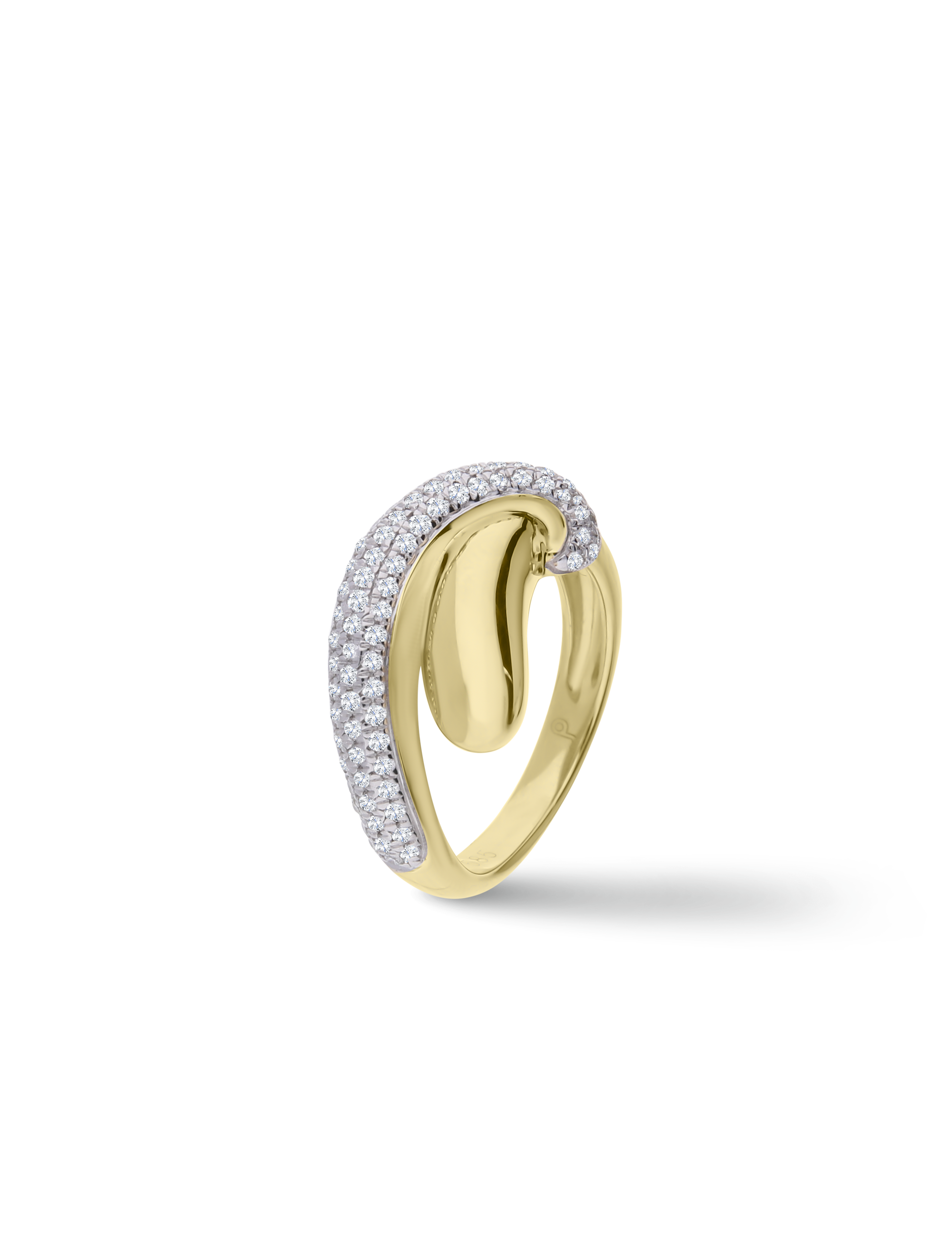 Premium Ring, 585/- Gelbgold mit Diamanten 0,375 Karat