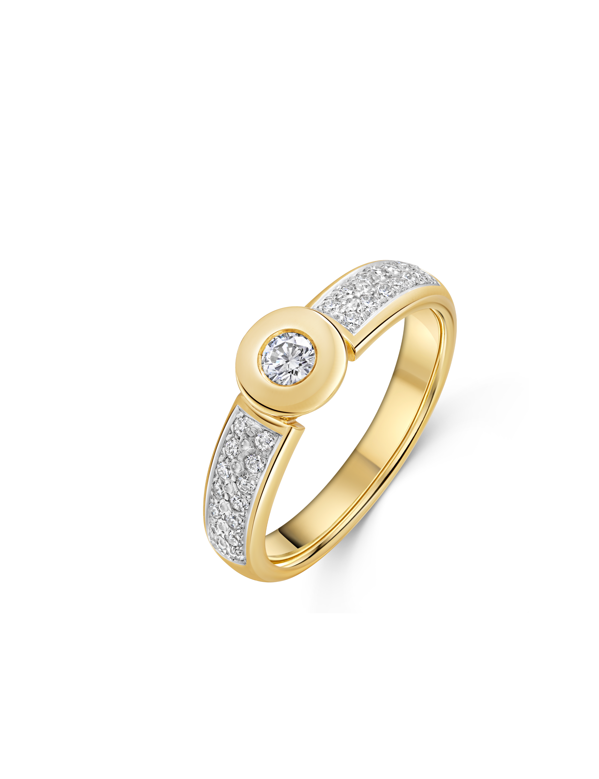 Premium Ring 585/- Gelbgold mit Diamanten 0,50 Karat