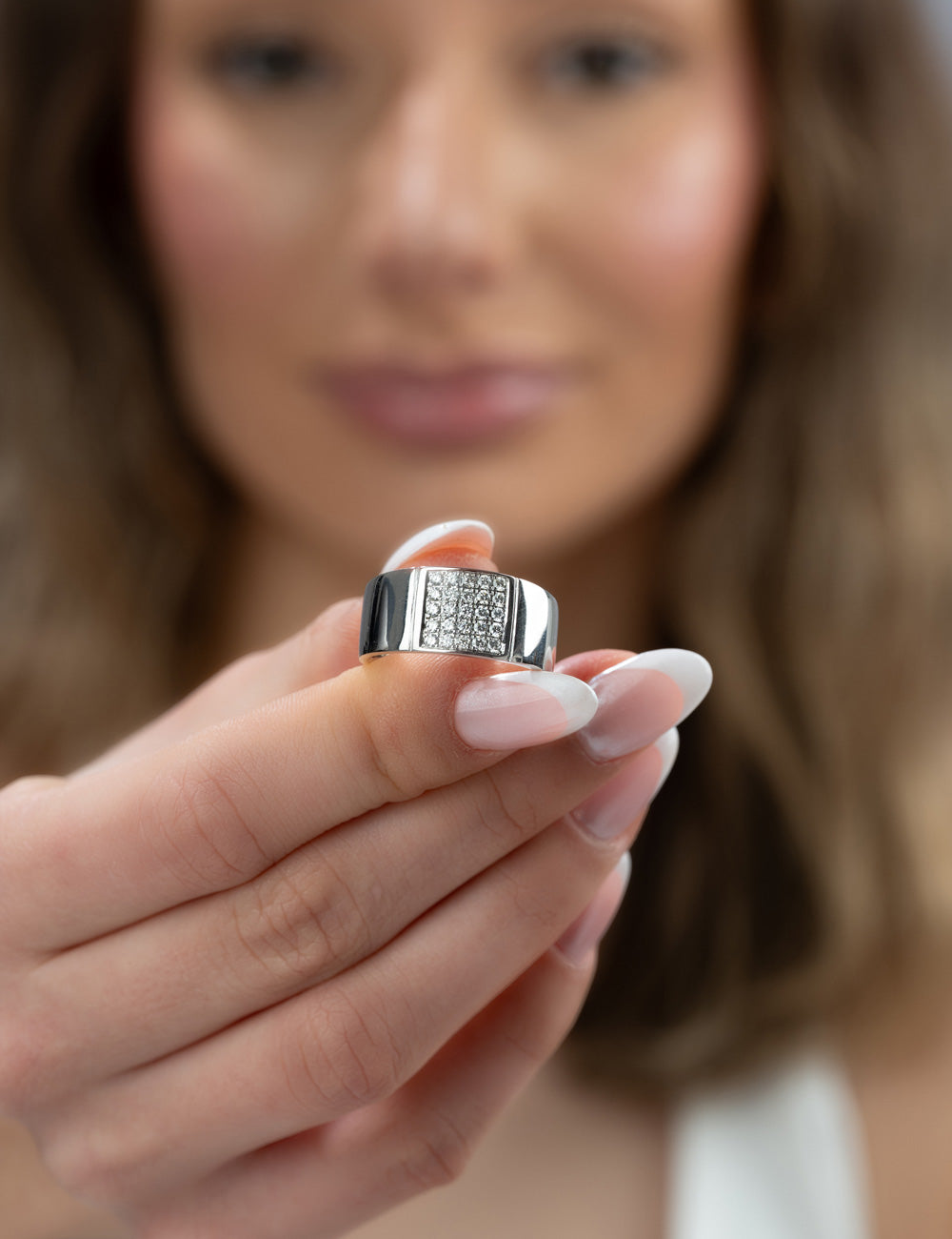 Premium Ring 585 Weigold mit Brillanten 0.50 Karat 14820_2