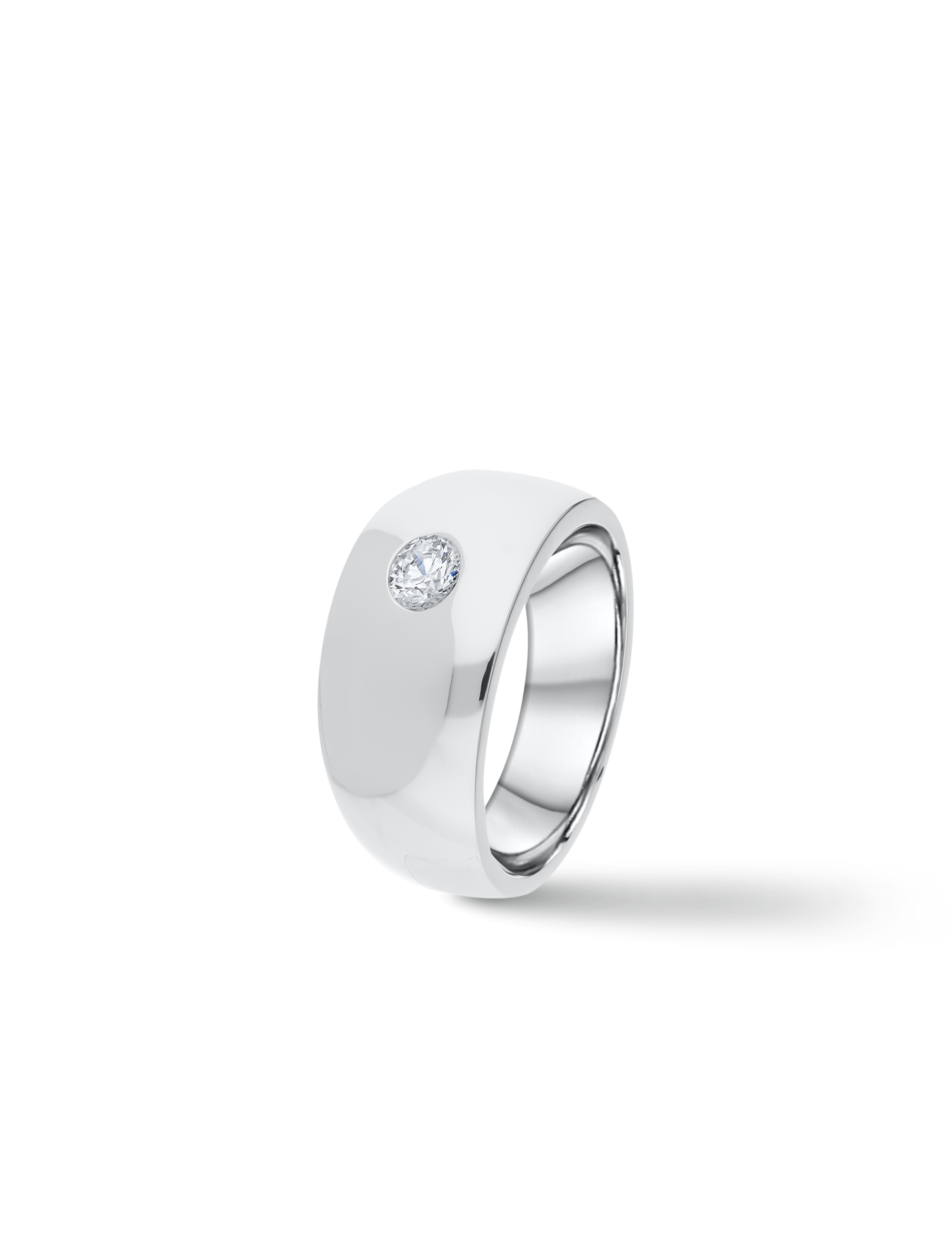 Premium Ring, 585/- Weißgold mit Diamant 0,25 Karat
