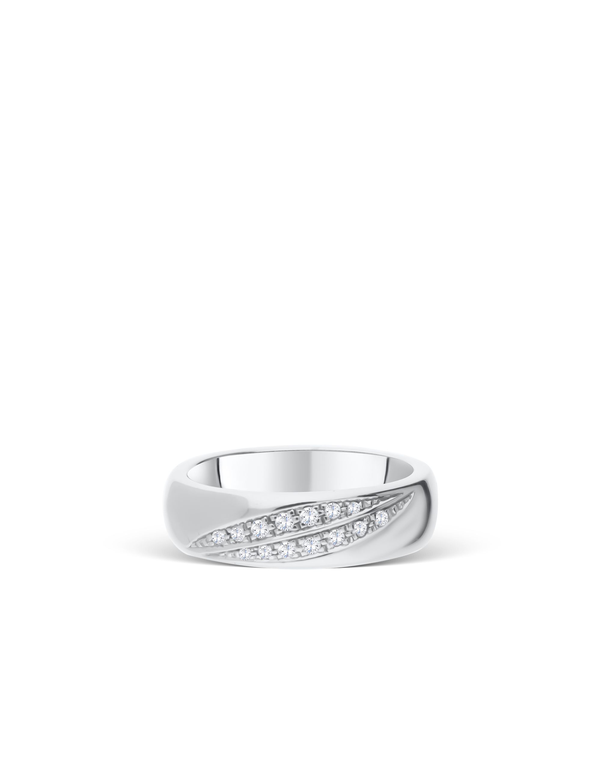 Premium Ring 585 Weissgold mit Diamanten 0.16 Karat_14971_1