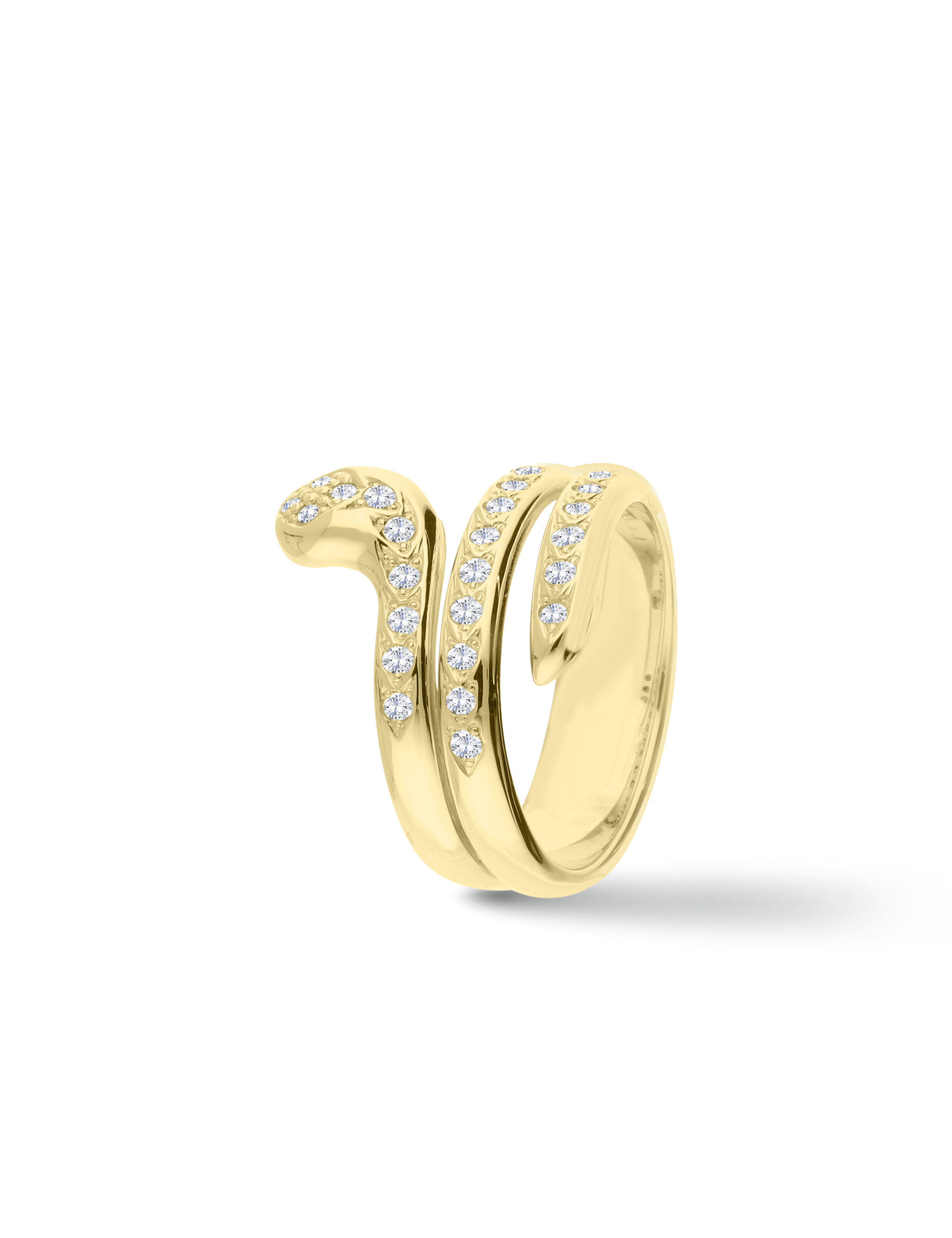 Premium Ring, Gelbgold mit Diamanten 0,37 Karat