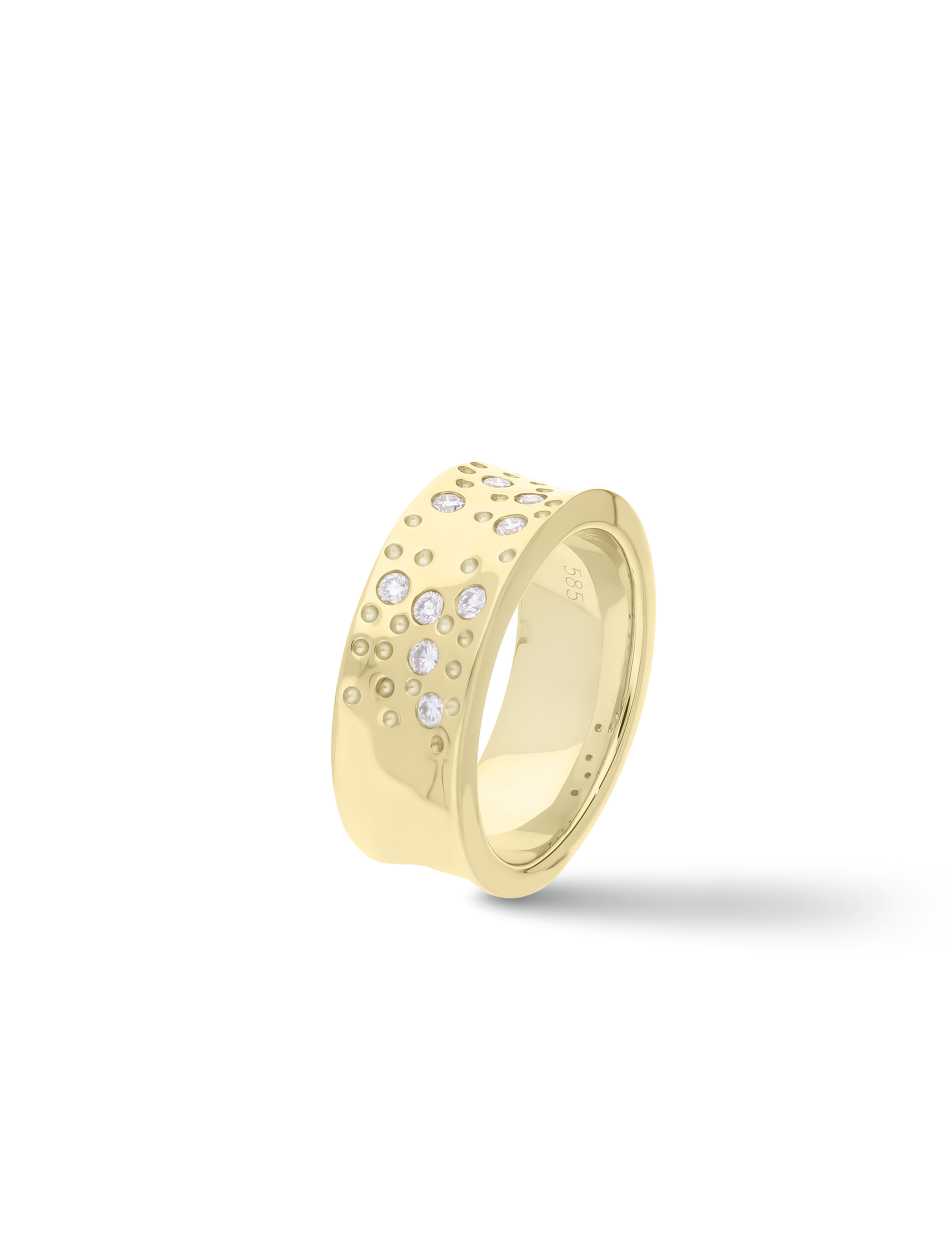 Premium Ring, Gelbgold mit Diamanten 0,20 Karat
