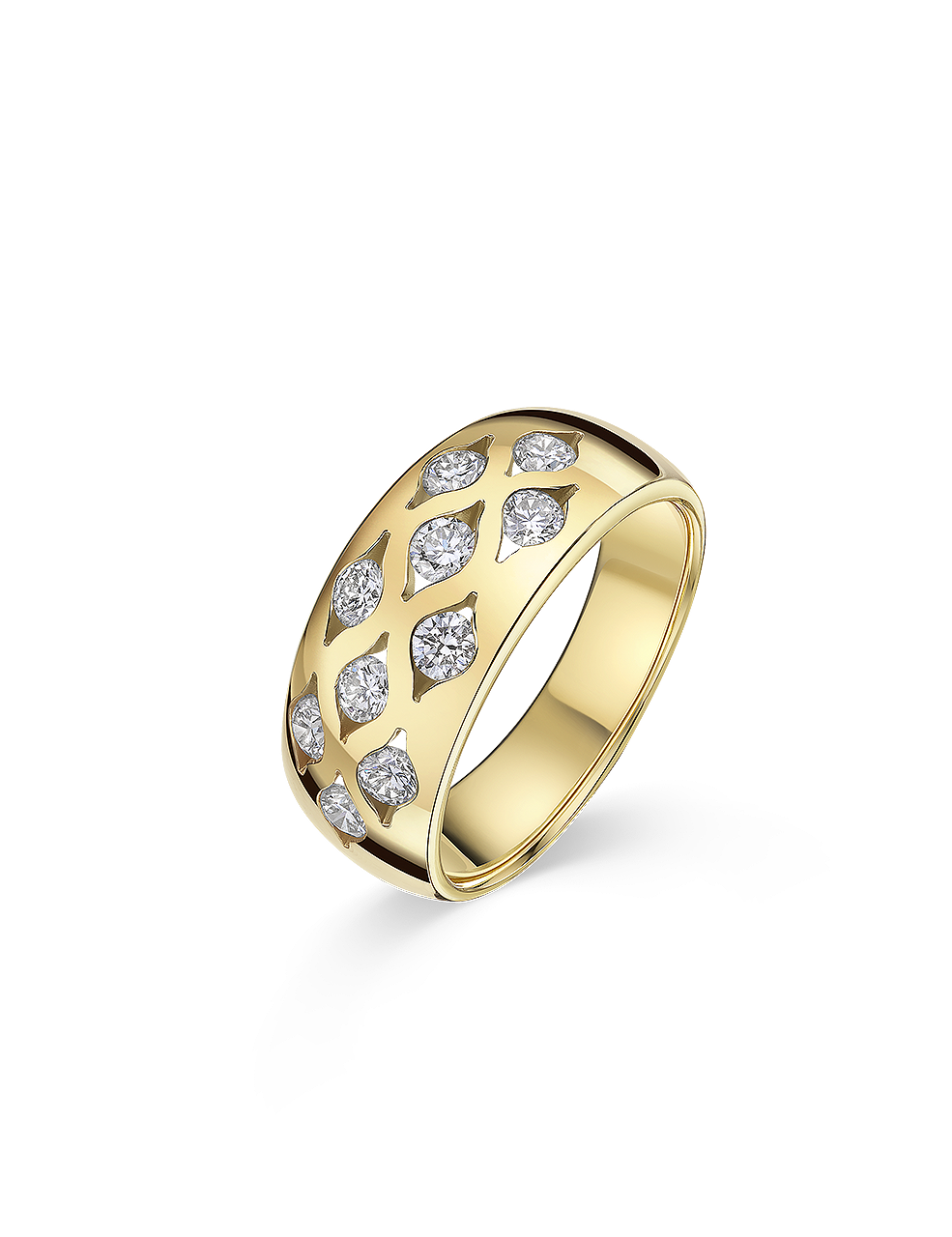 Premium Ring, Gelbgold mit Diamanten 1,00 Karat