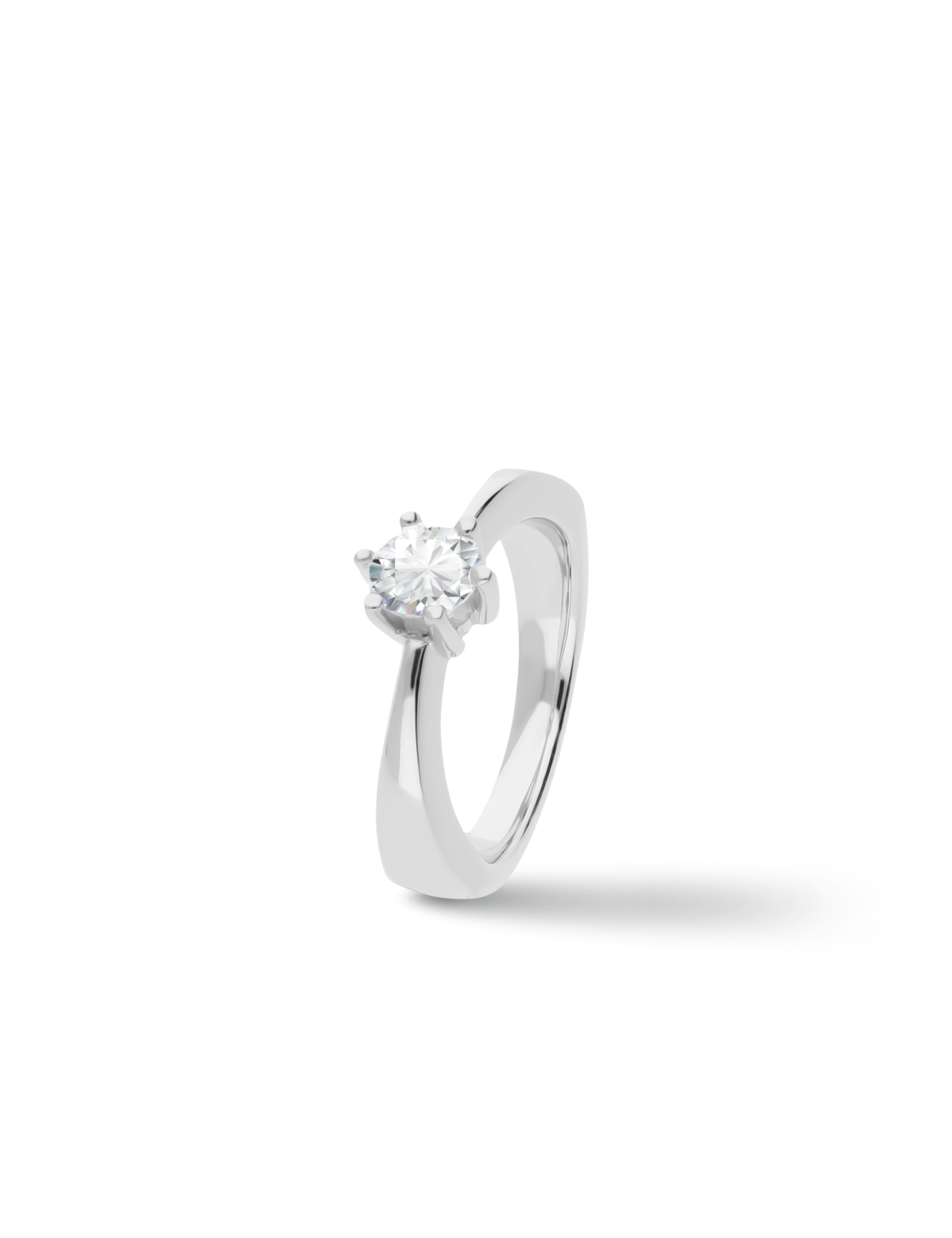 Premium Ring, Weißgold mit Diamant 0,50 Karat