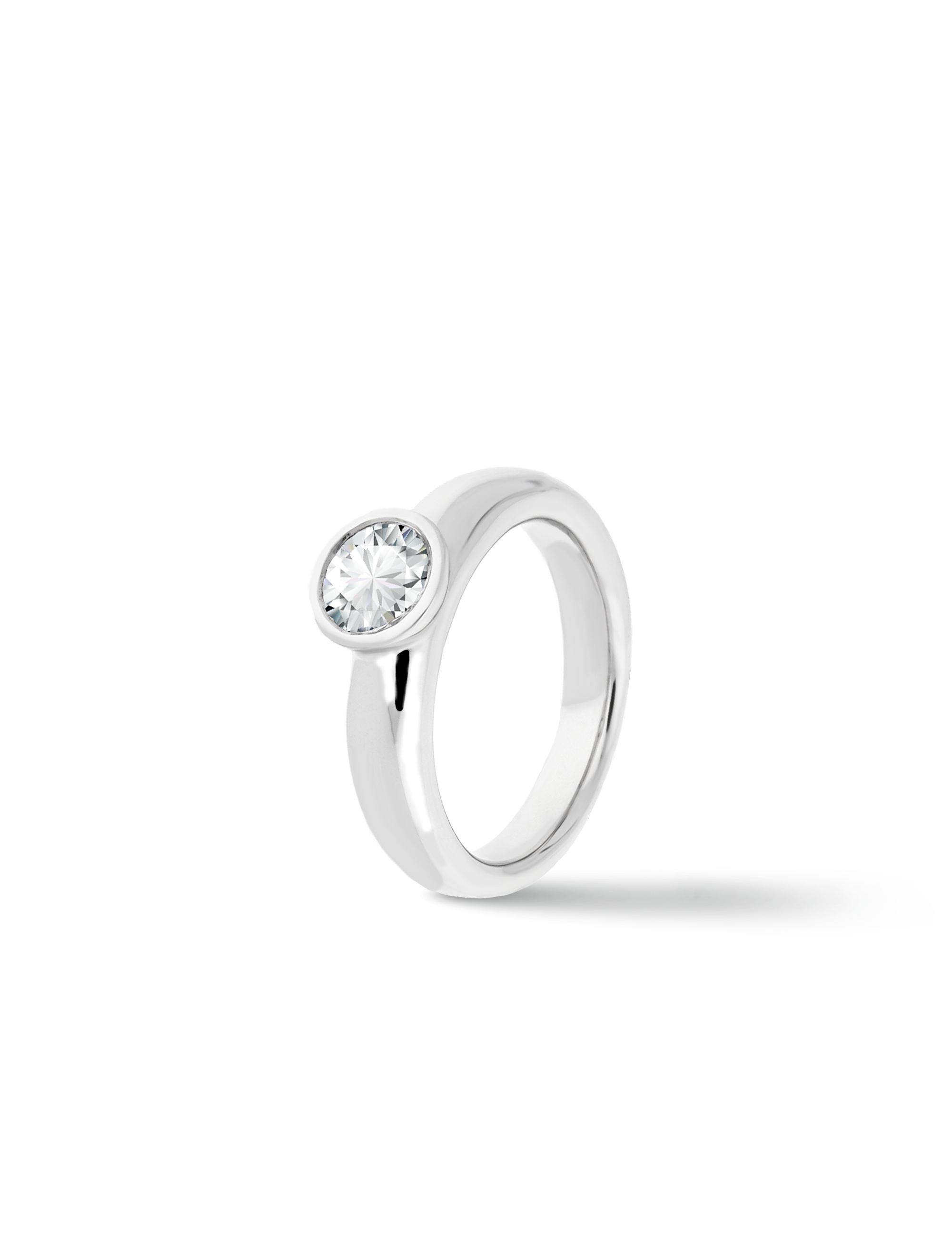 Premium Ring, Weißgold mit Diamant 1,00 Karat