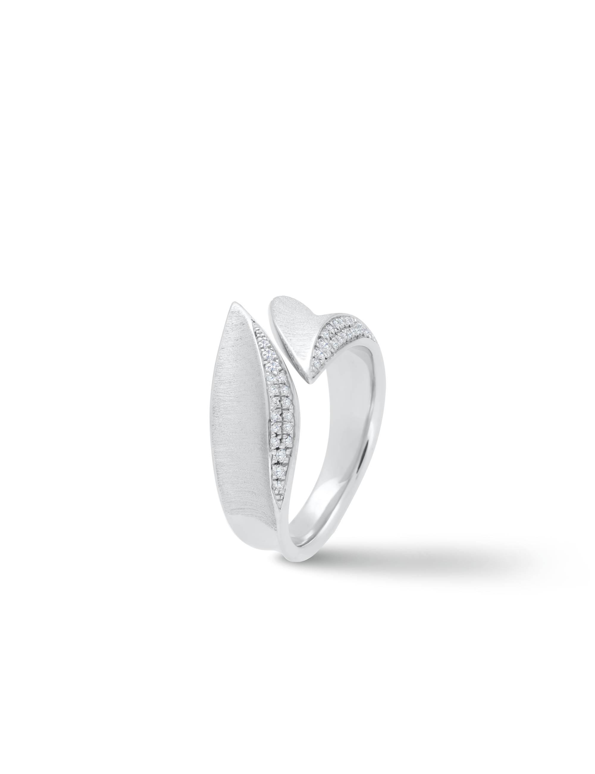 Premium Ring, Weißgold mit Diamanten 0,22 Karat