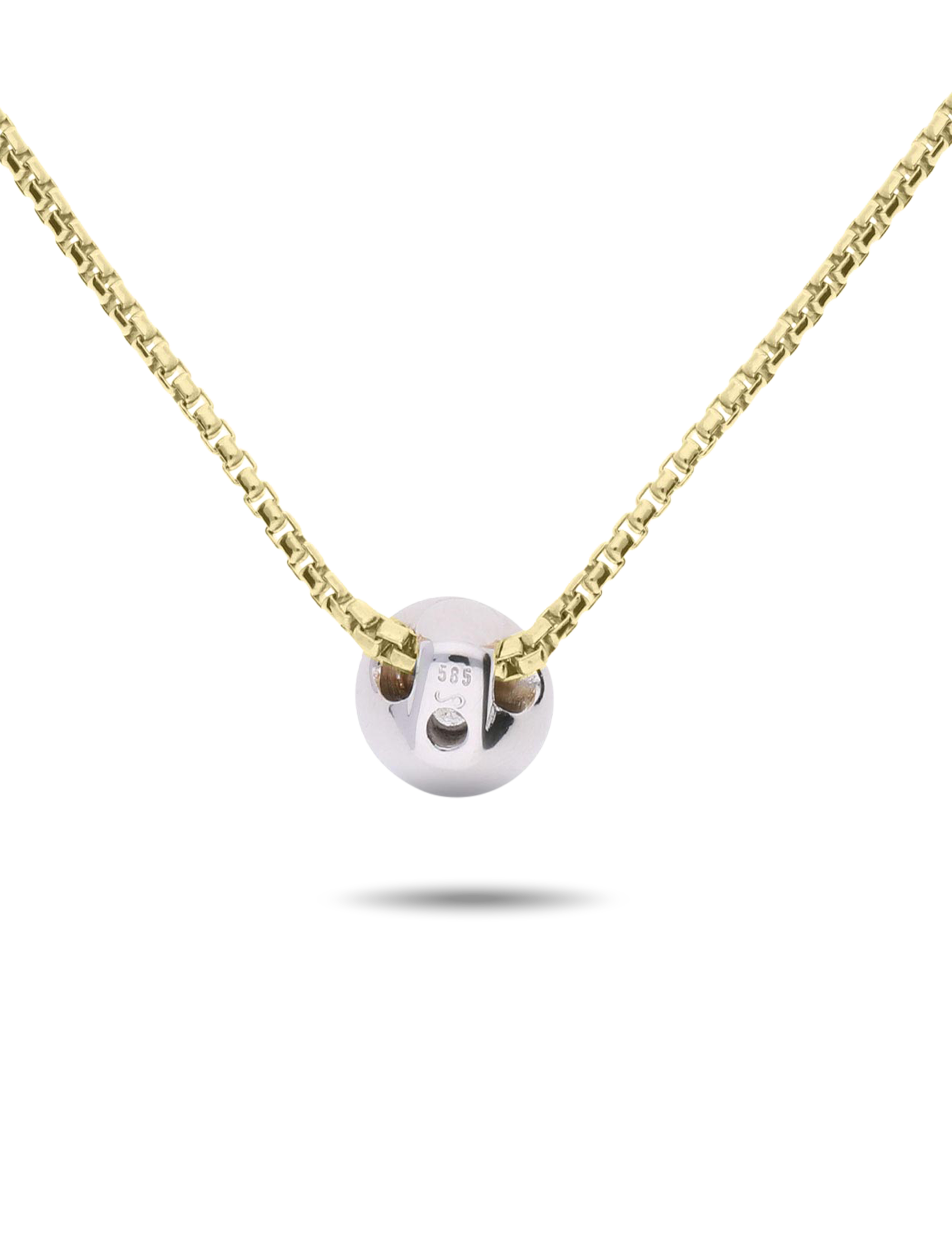 Premium Venezianerkette 585 Gold mit Diamant Anhaenger 0.25 Karat_24974_1