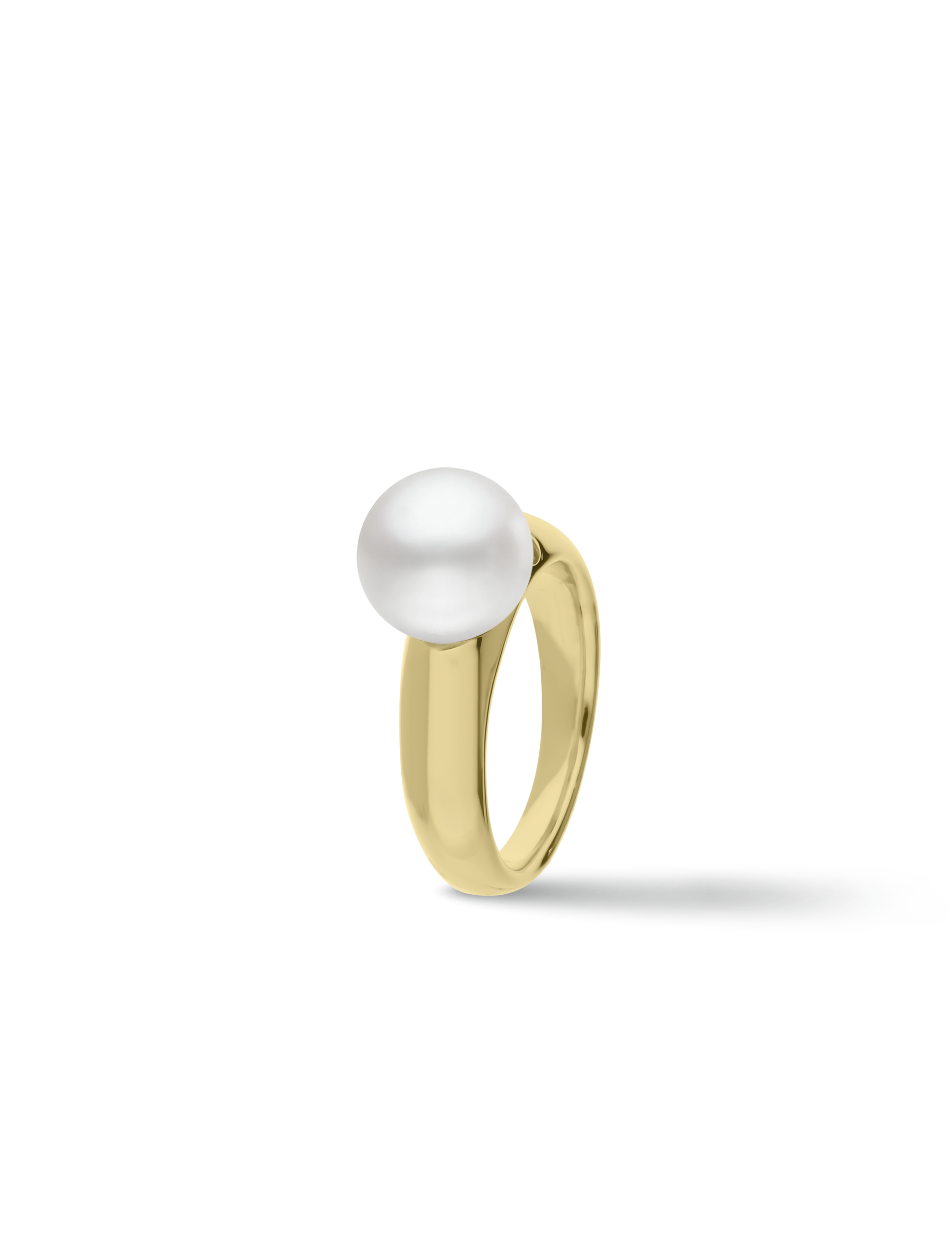 Ring, 925/- Silber goldplattiert mit Perle