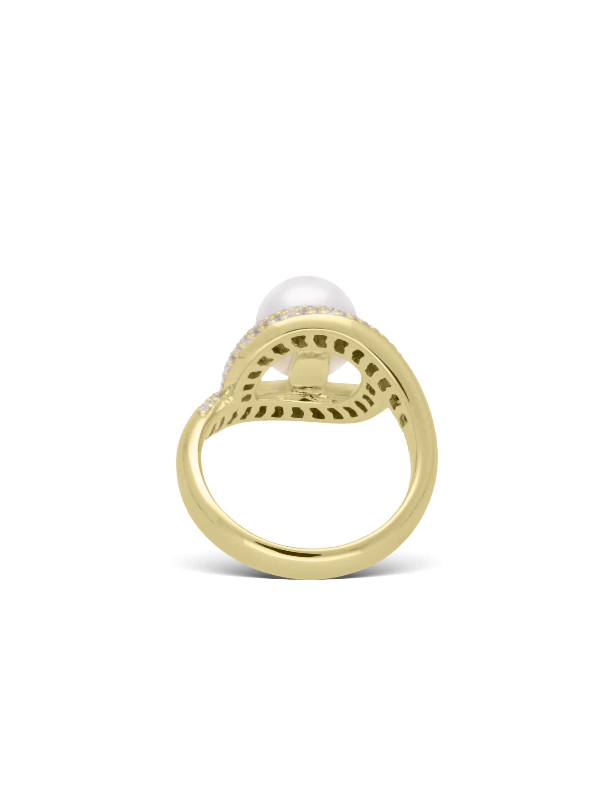 Ring 925 Silber goldplattiert mit Perle 9mm 16302_3