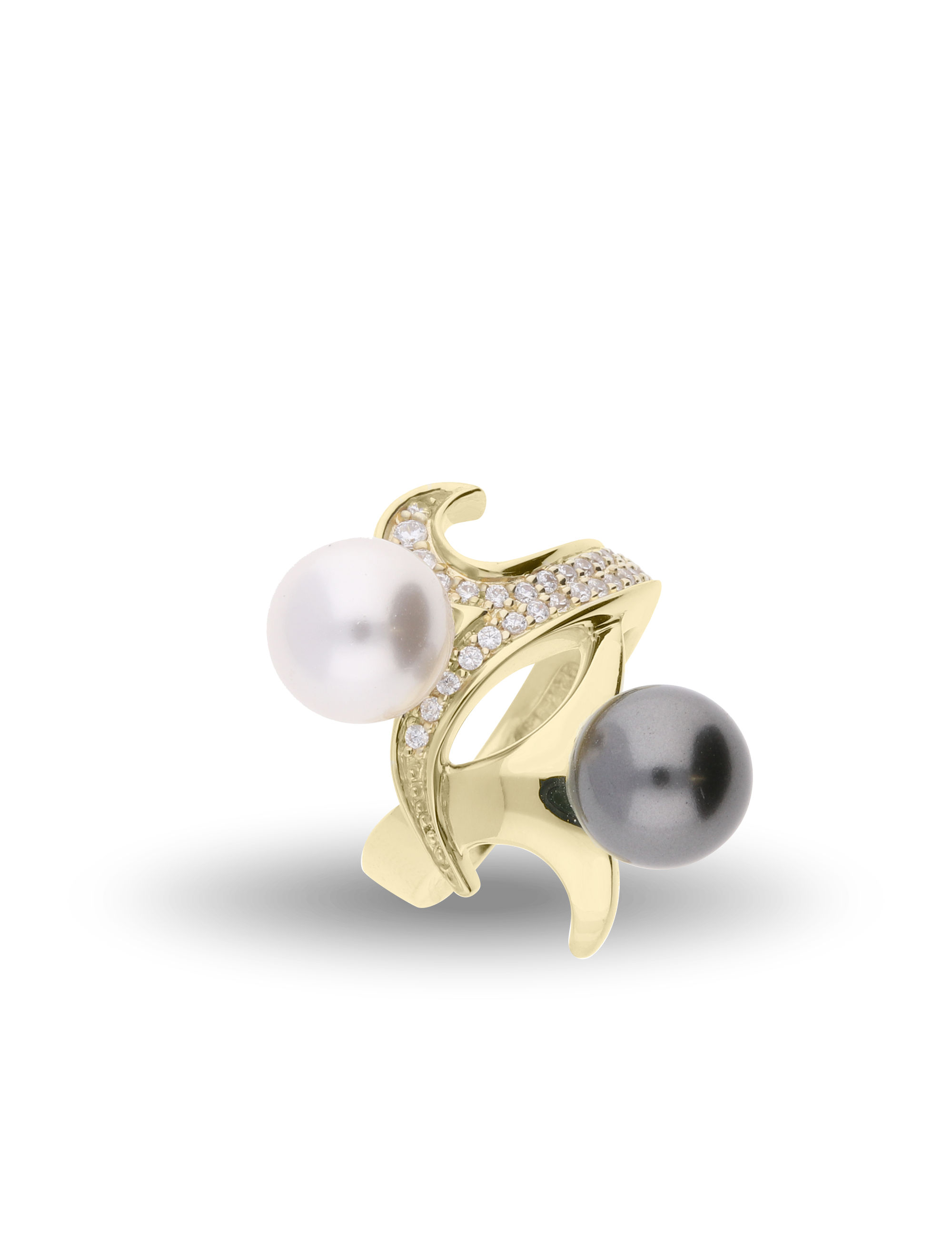 Ring 925 Silber goldplattiert mit Perlen_16011_2