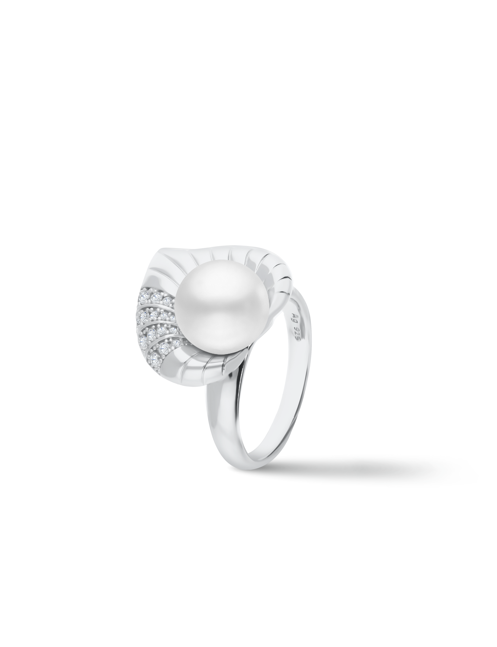 Ring, 925/- Silber mit Perle 10mm