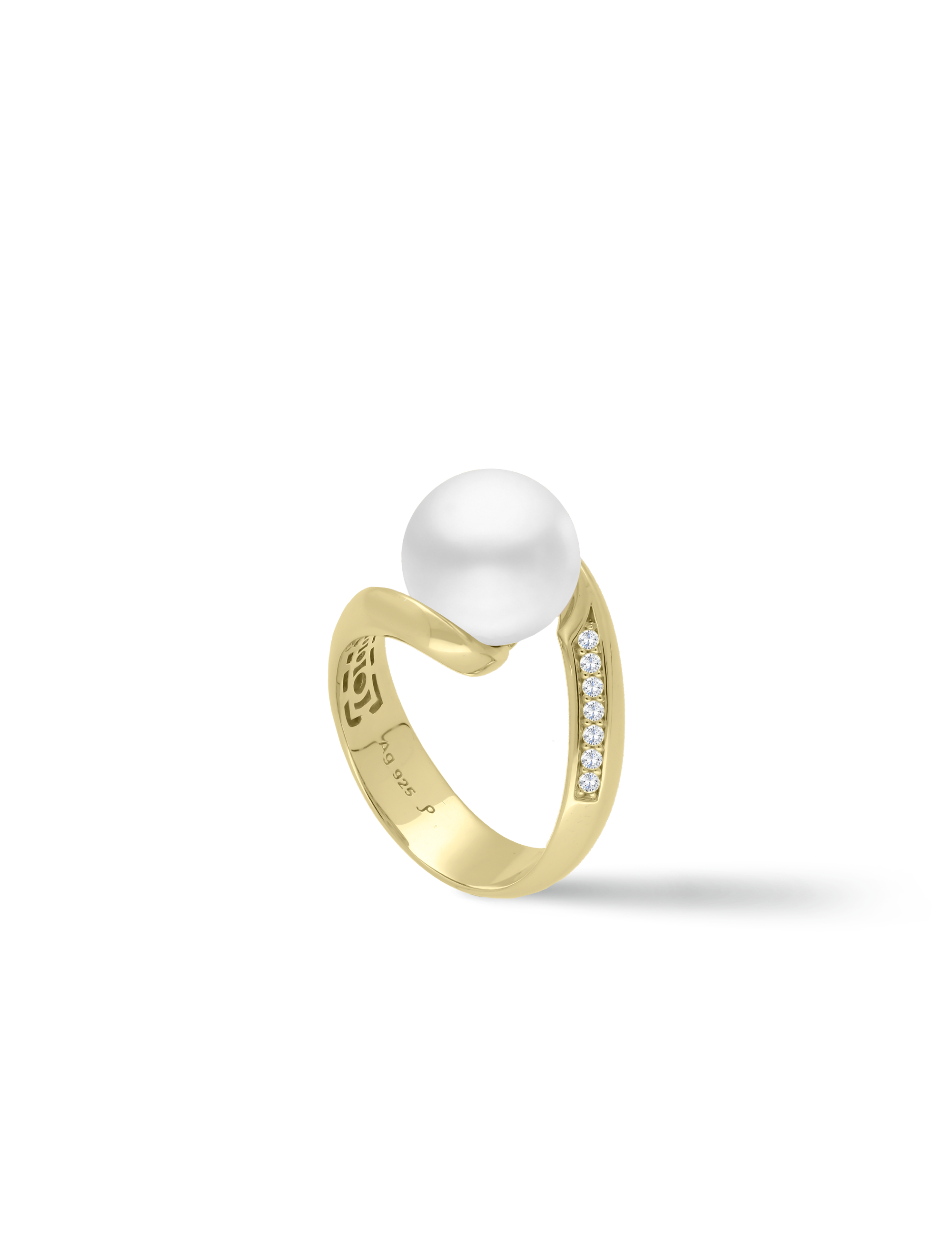 Ring, 925/- Silber mit Perle 12mm