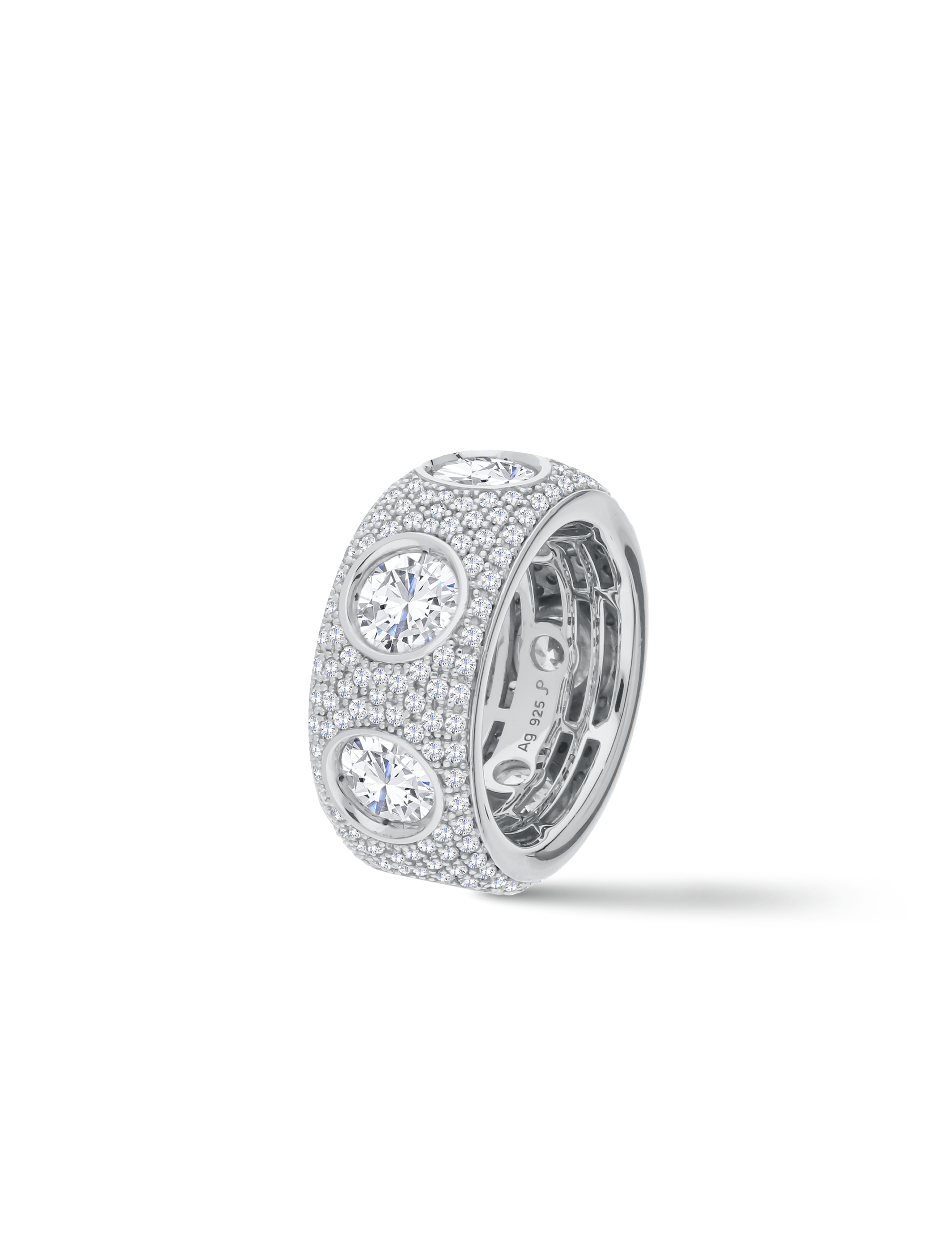 Ring, 925/- Silber mit Zirkonia