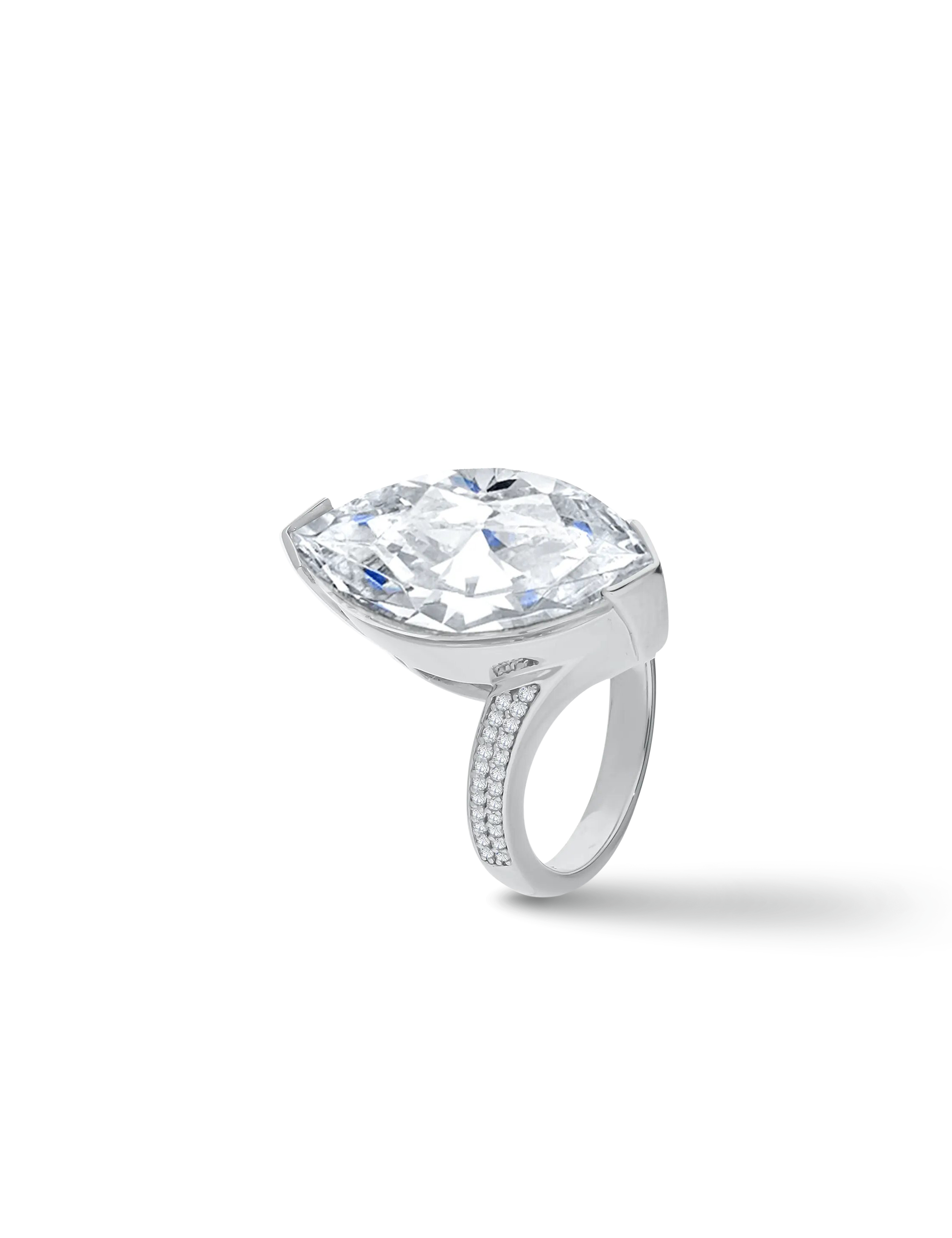 Ring, 925/- Silber mit Zirkonia Marquise