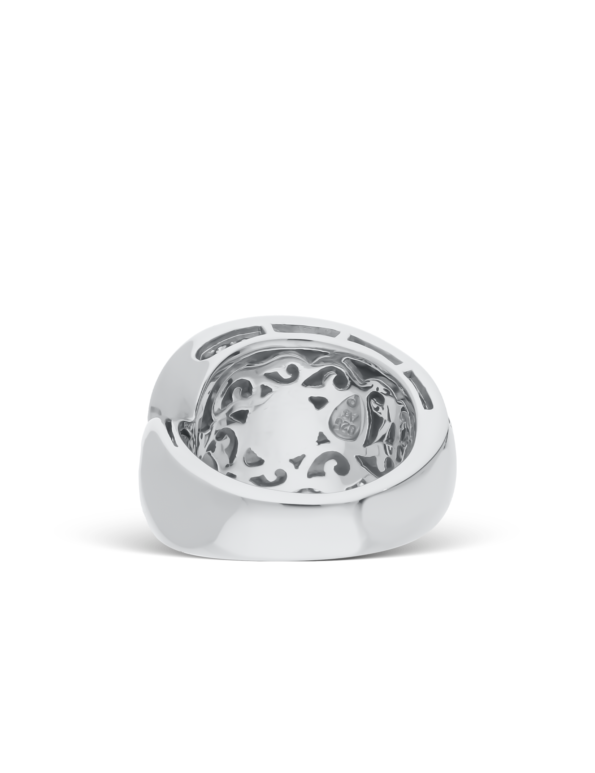 Ring 925 Silber rhodiniert mit Perle 10mm 91400_2