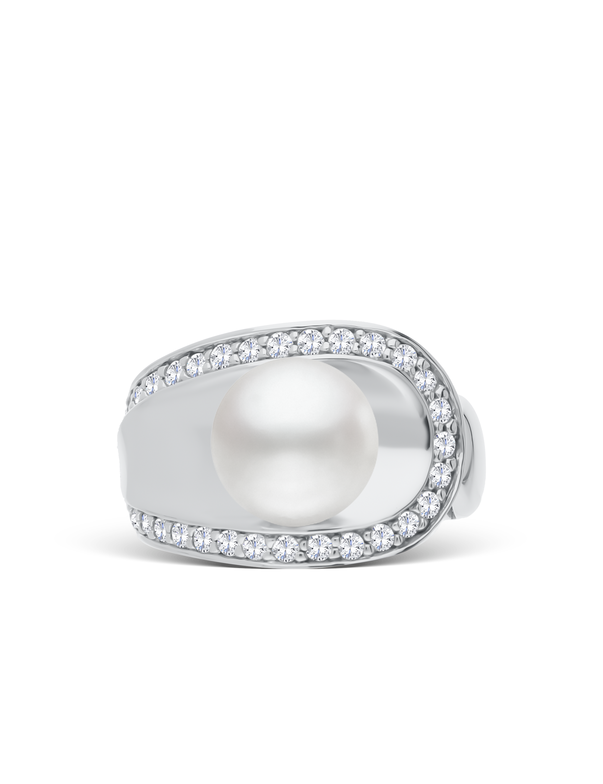 Ring 925 Silber rhodiniert mit Perle 10mm 91400_3