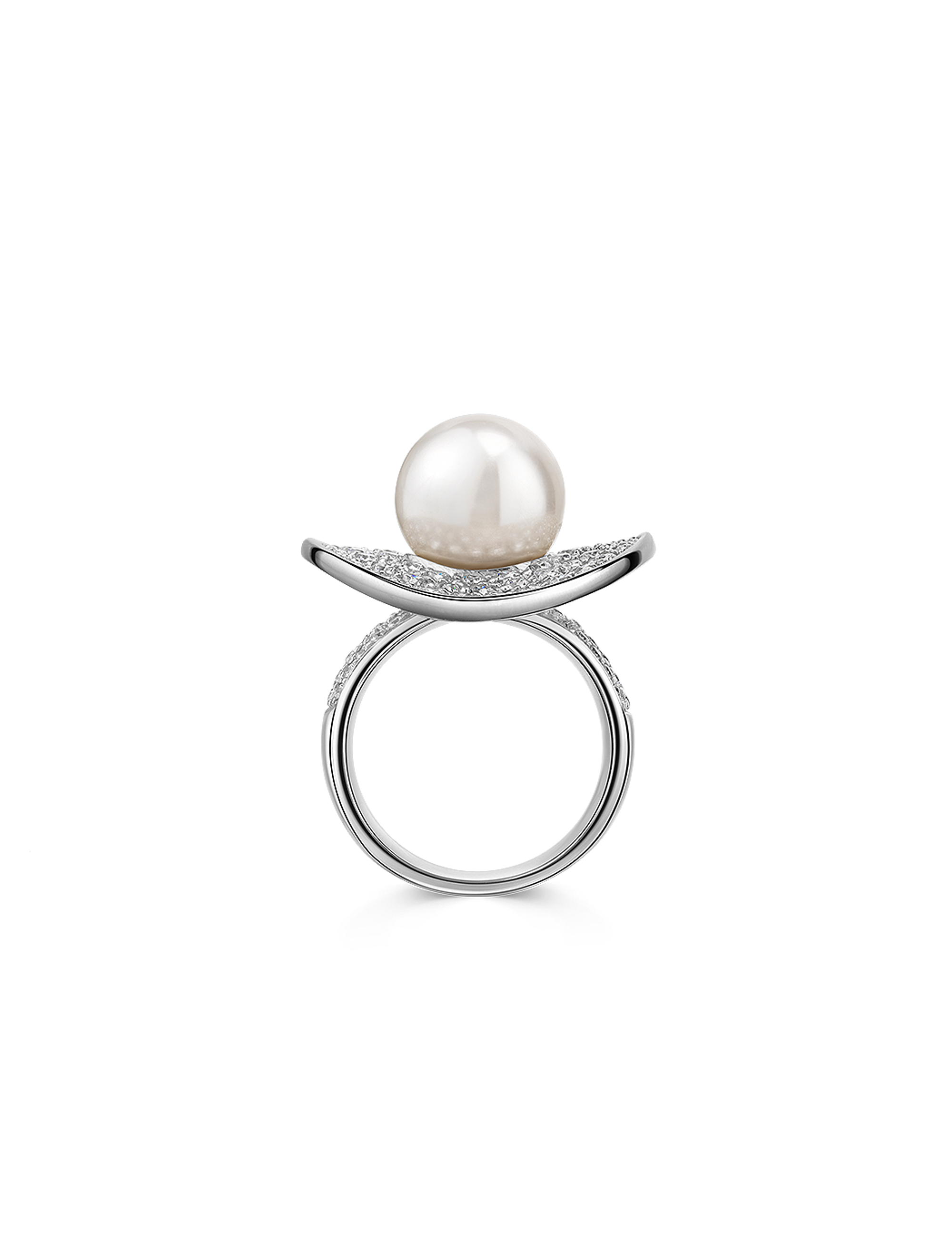 Ring 925 Silber rhodiniert mit Perle 12mm weiss 17466_3