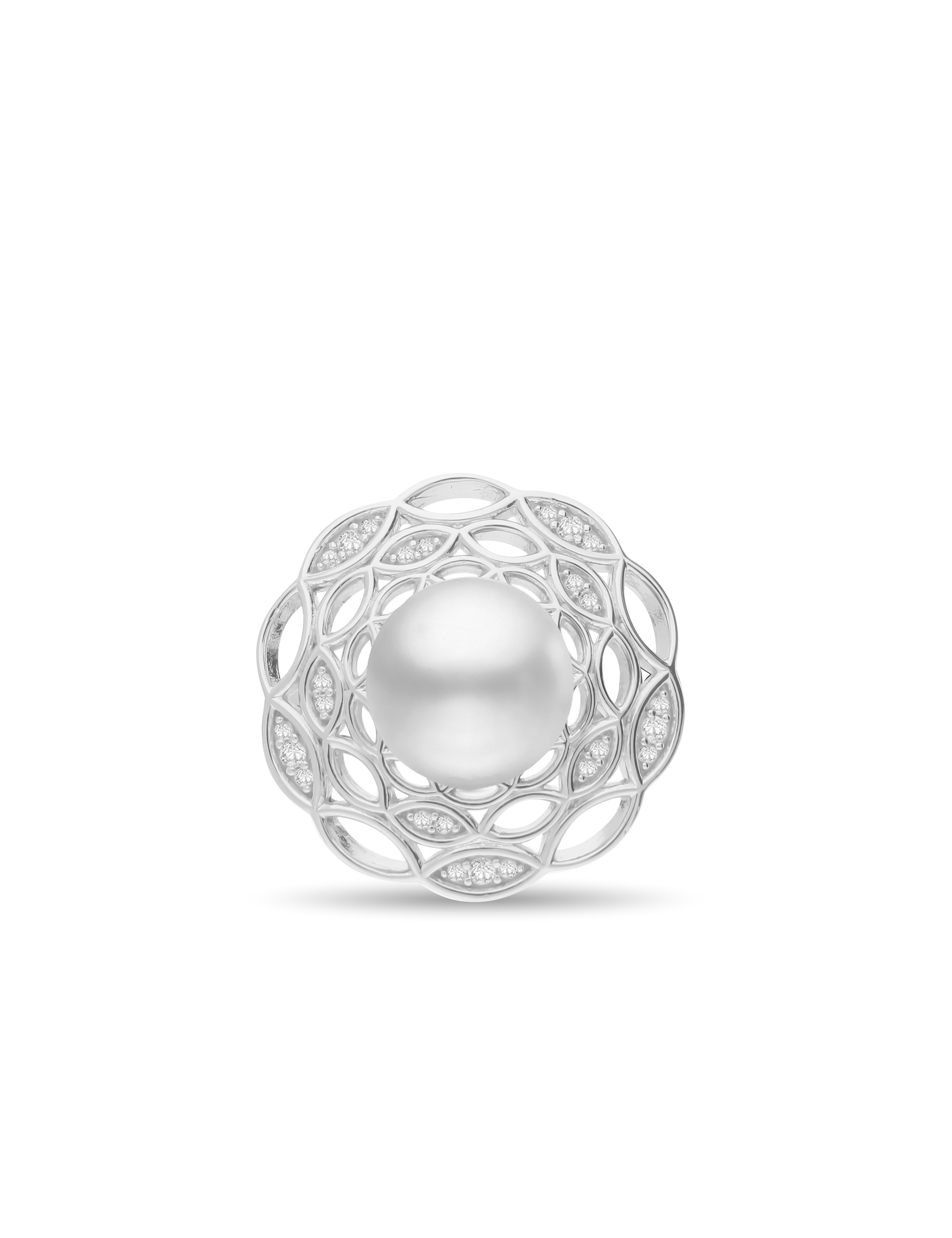 Ring 925 Silber rhodiniert mit Perle 9mm_17277_1