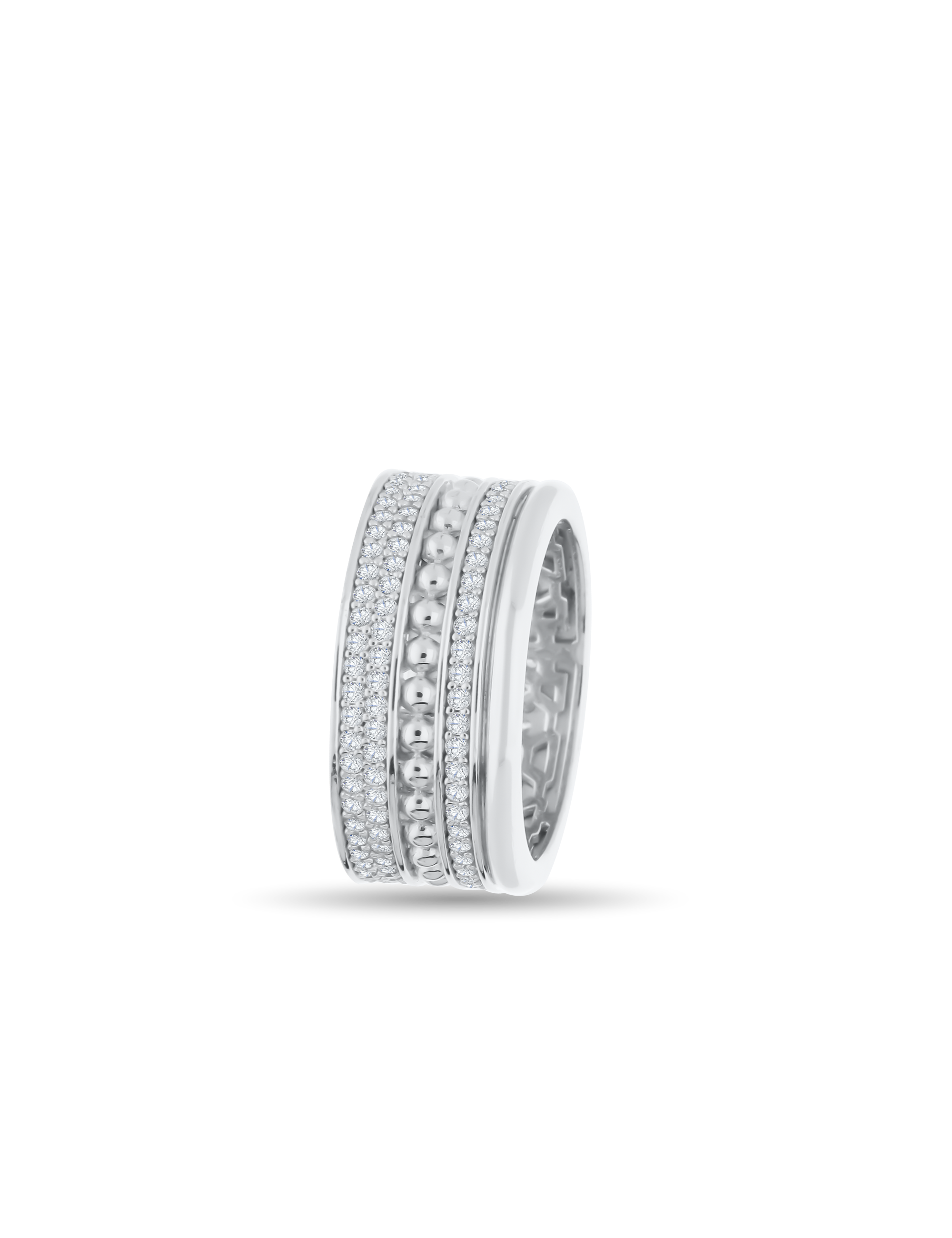 Ring, 925/- Silber rhodiniert mit Zirkonia
