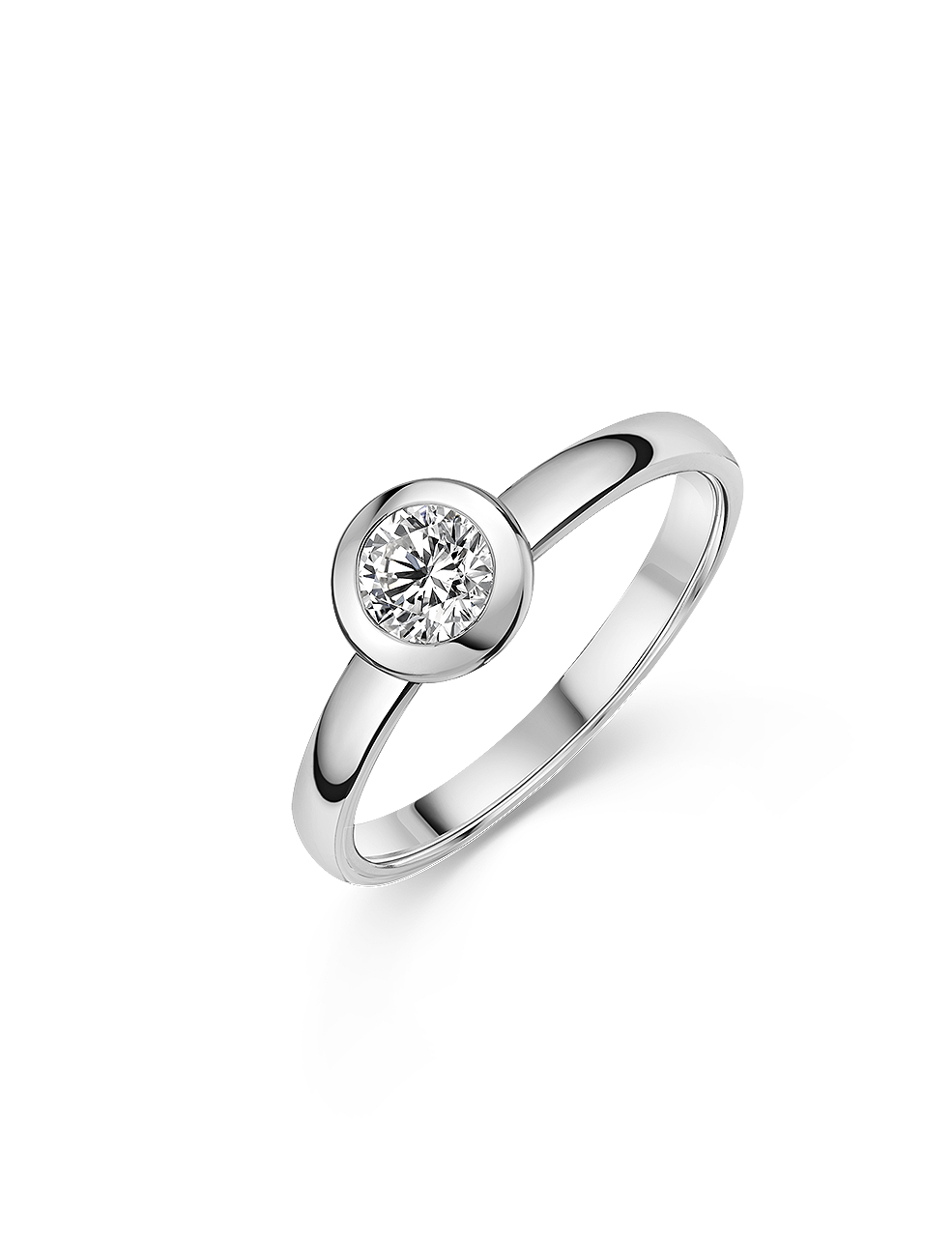 Ring 925/- Silber rhodiniert mit Zirkonia