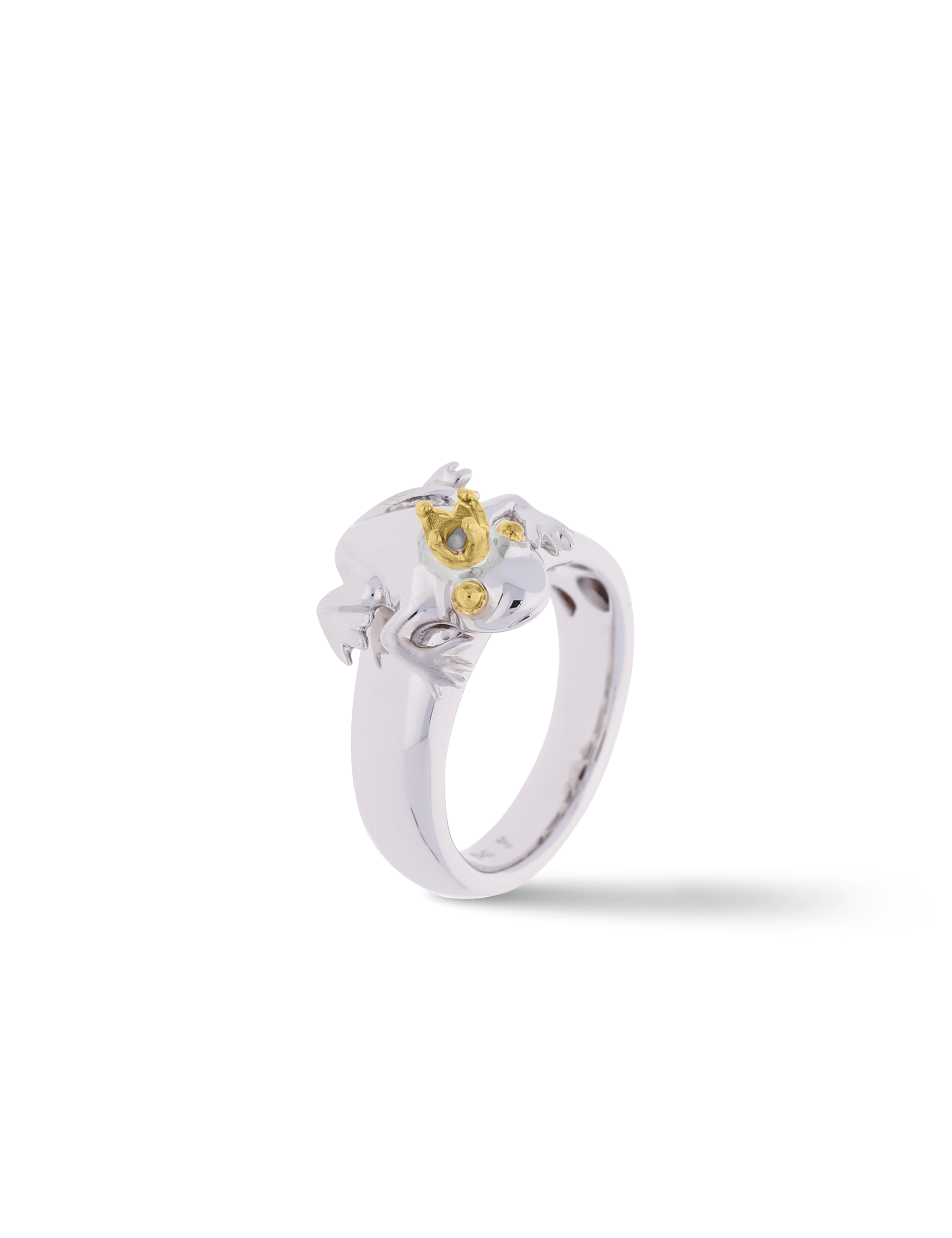 Ring Frosch, 925/- Silber rhodiniert