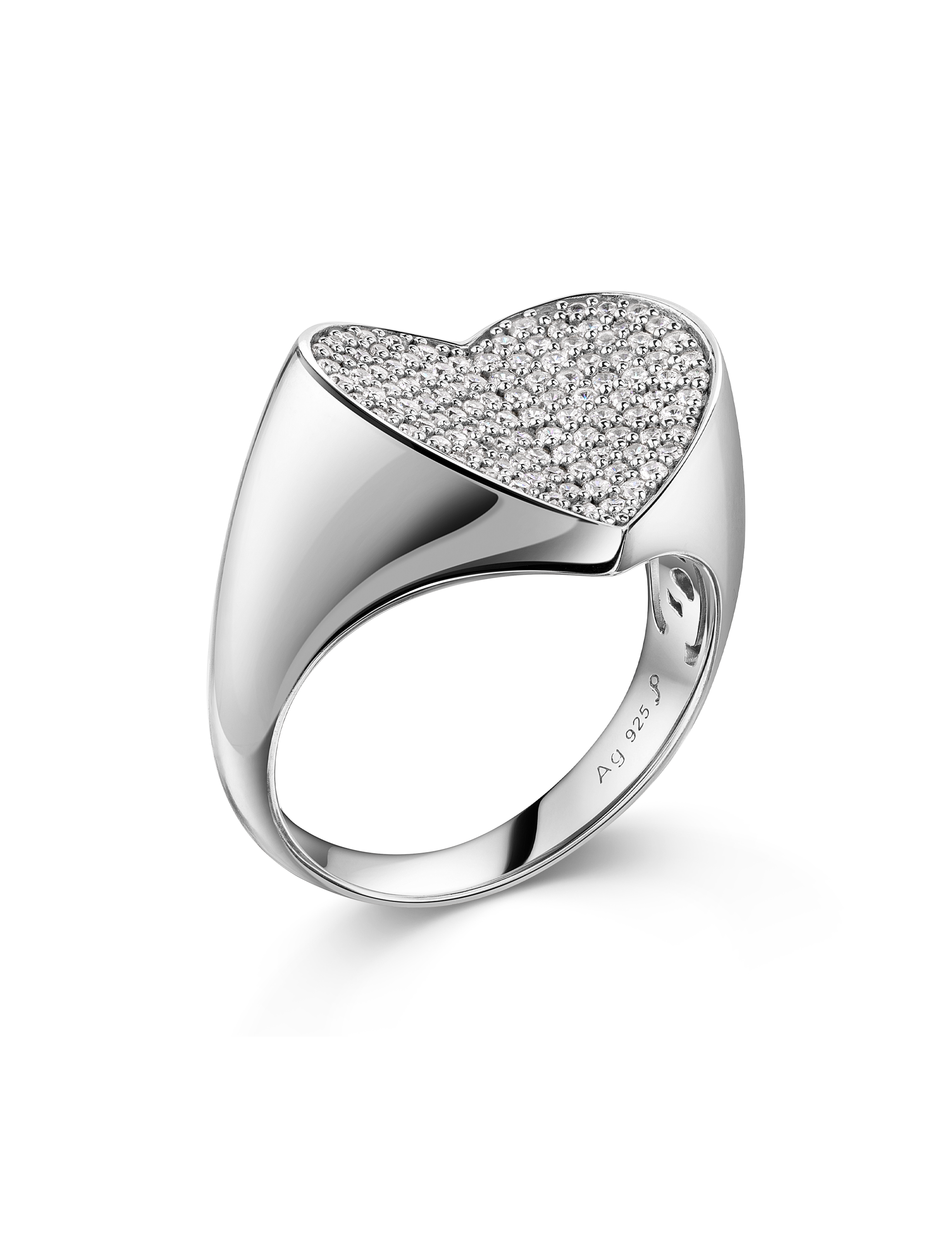 Ring Herz 925 Silber rhodiniert mit Zirkonia 17634_1