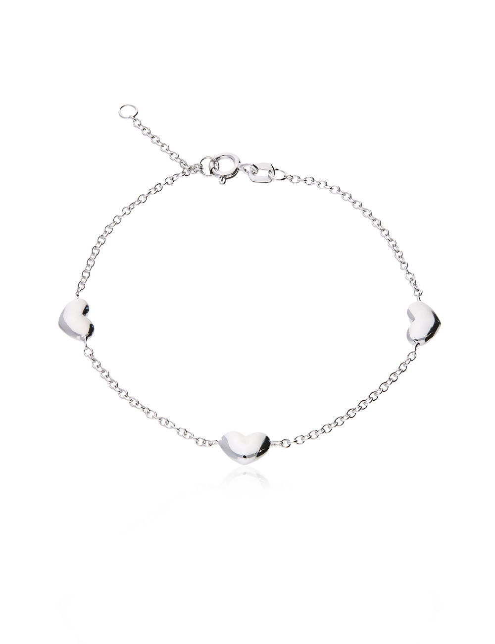 Silberarmband Herz 17+2cm
