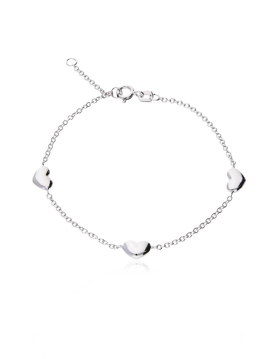 Silberarmband Herz 17+2cm