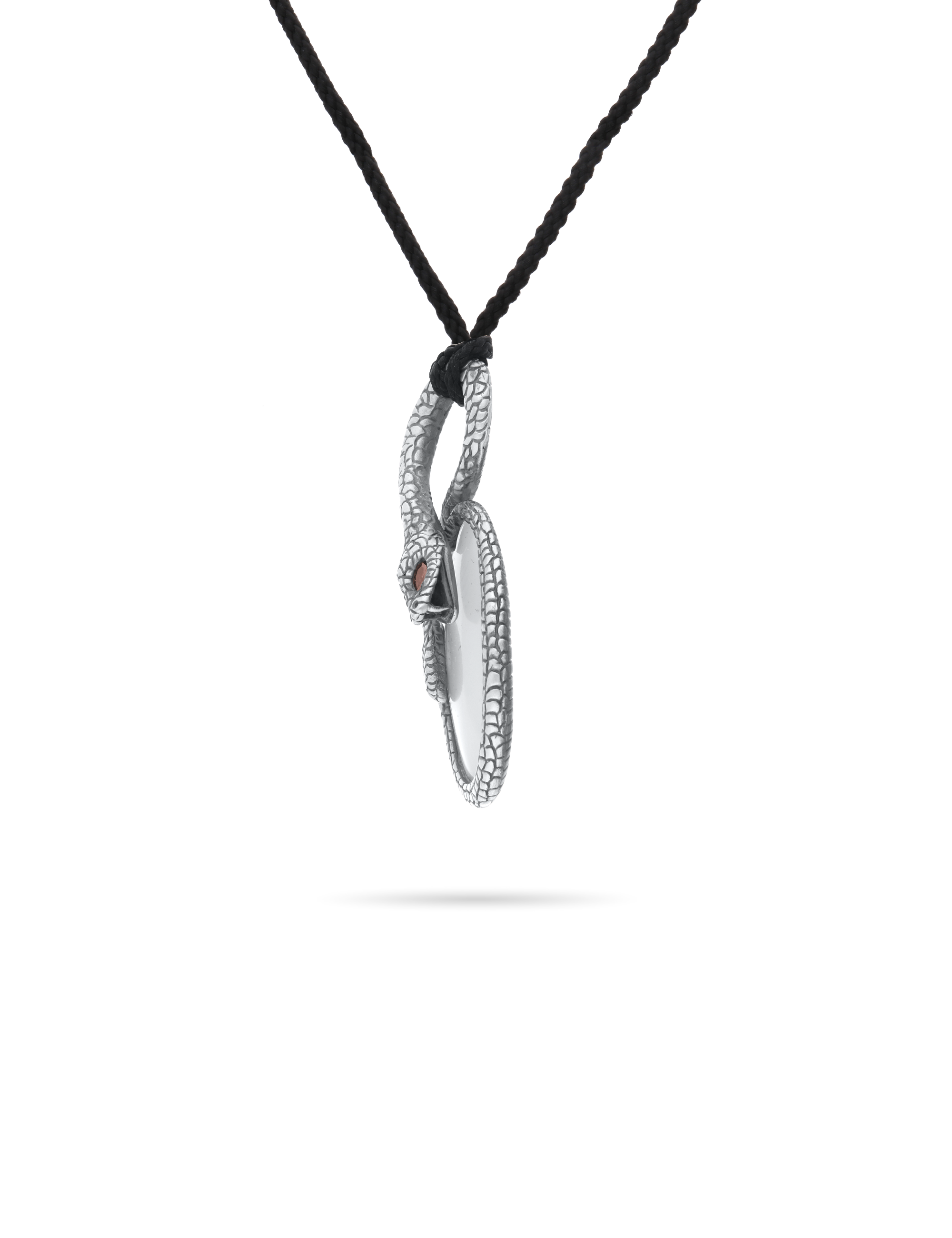 Stoffkordel mit Schlangenanhaenger 925 Silber 92167_2