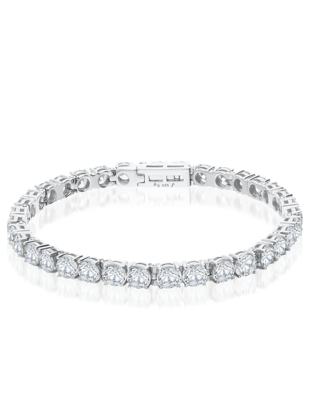 Silberarmband rhodiniert mit Zirkonia