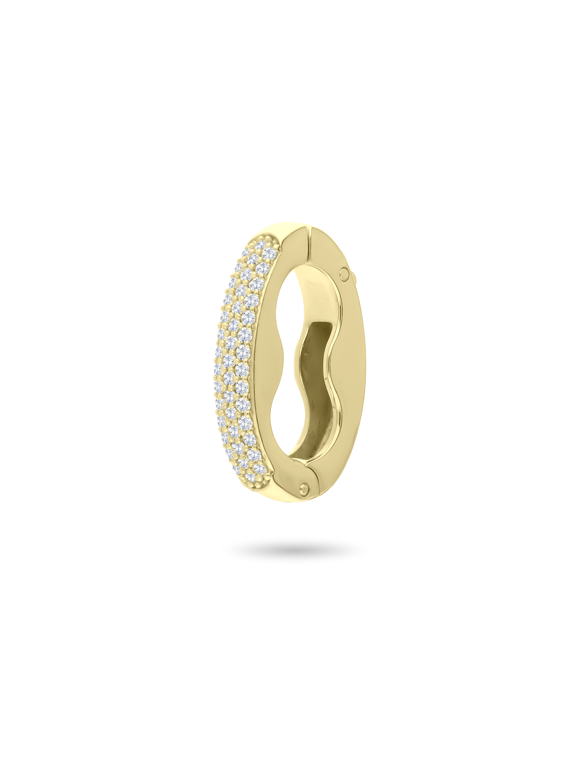 Varioclip/Kettenverkürzer Silber goldplattiert mit Zirkonia